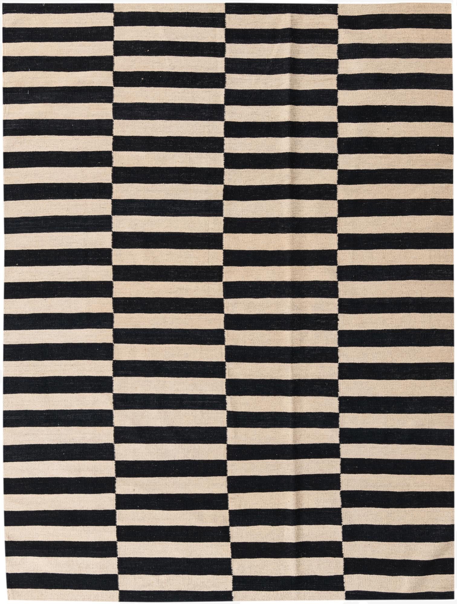  5' 9 x 7' 9  Hand Woven Kilim Modern Wool Rug
