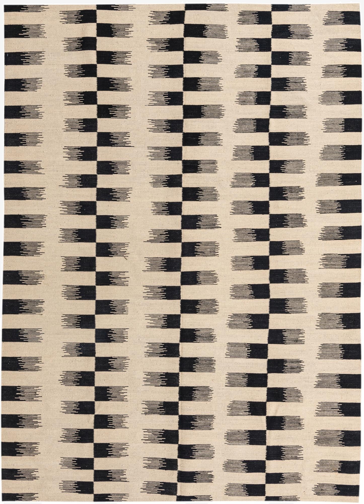  5' 5 x 7' 9  Hand Woven Kilim Modern Wool Rug