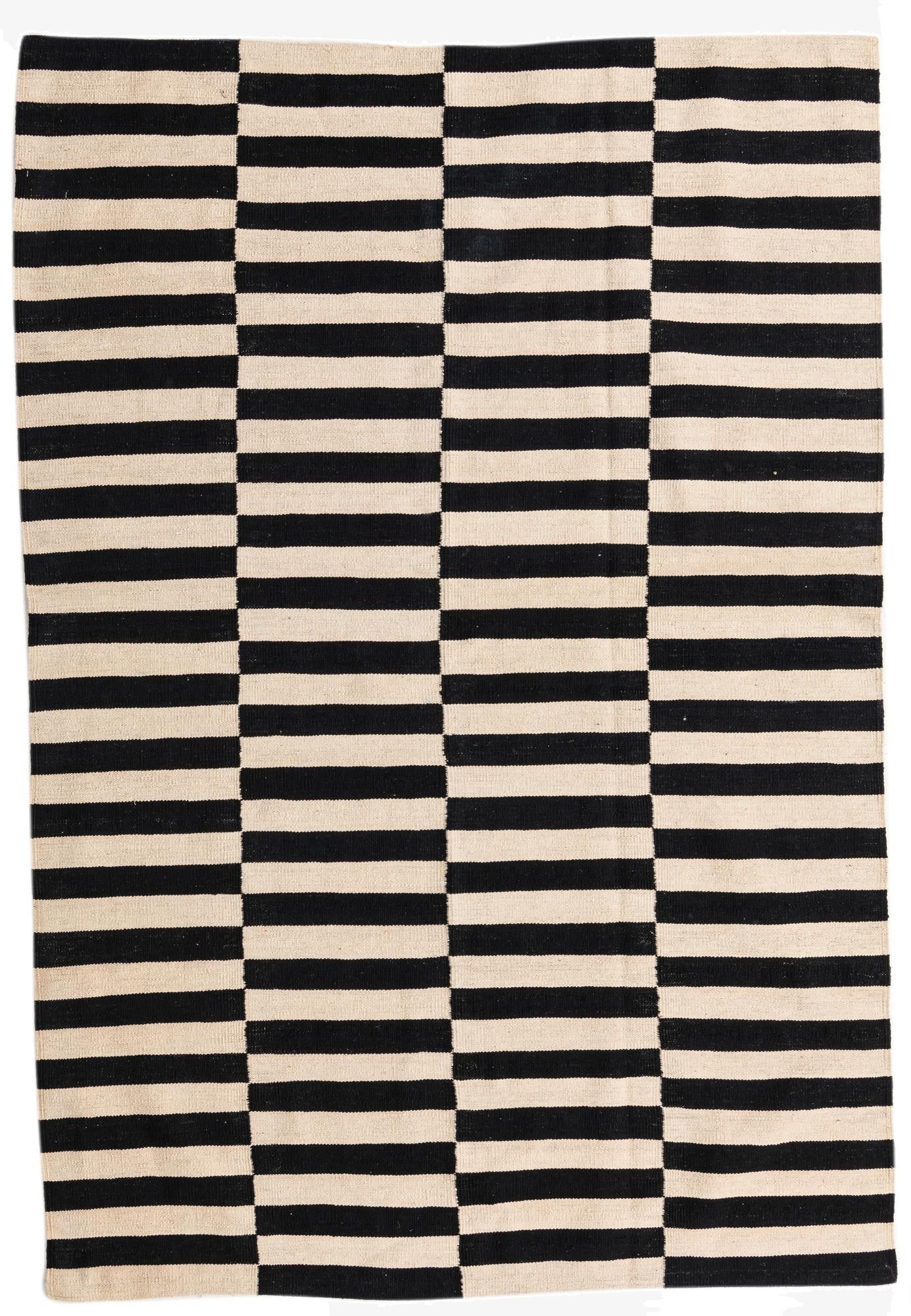  5' 5 x 7' 11  Hand Woven Kilim Modern Wool Rug