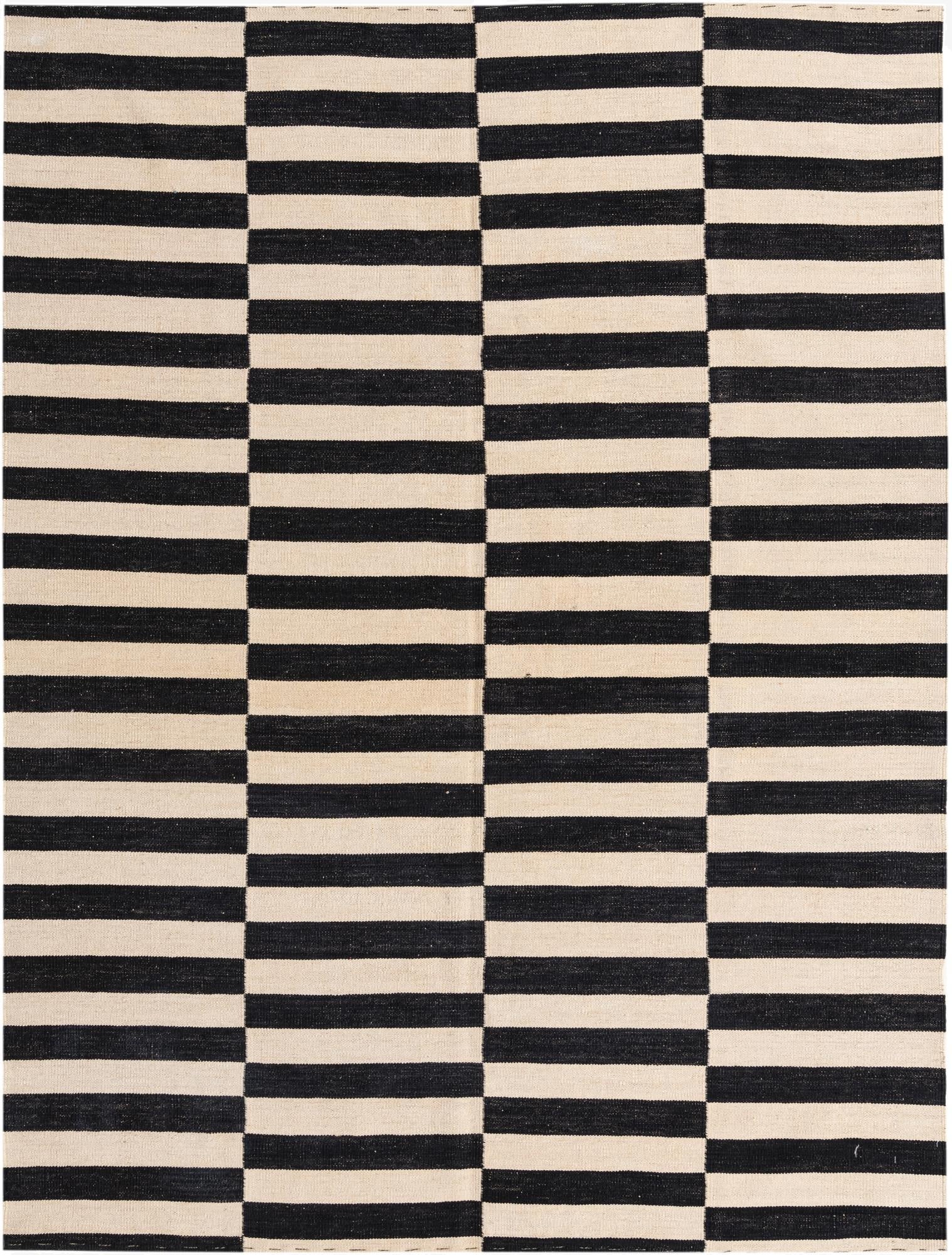  5' 8 x 7' 7  Hand Woven Kilim Modern Wool Rug