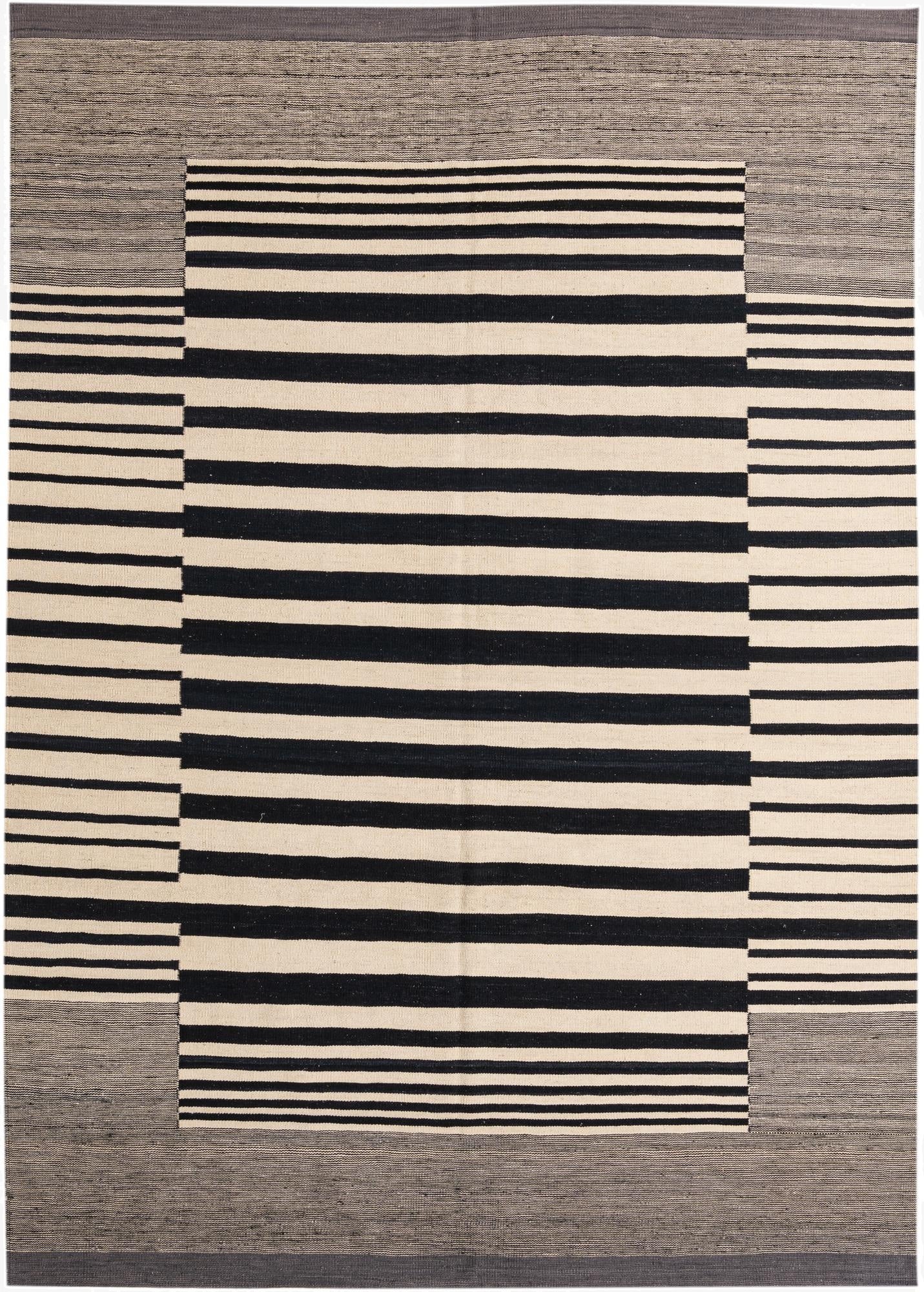  6' 10 x 9' 6  Hand Woven Kilim Modern Wool Rug