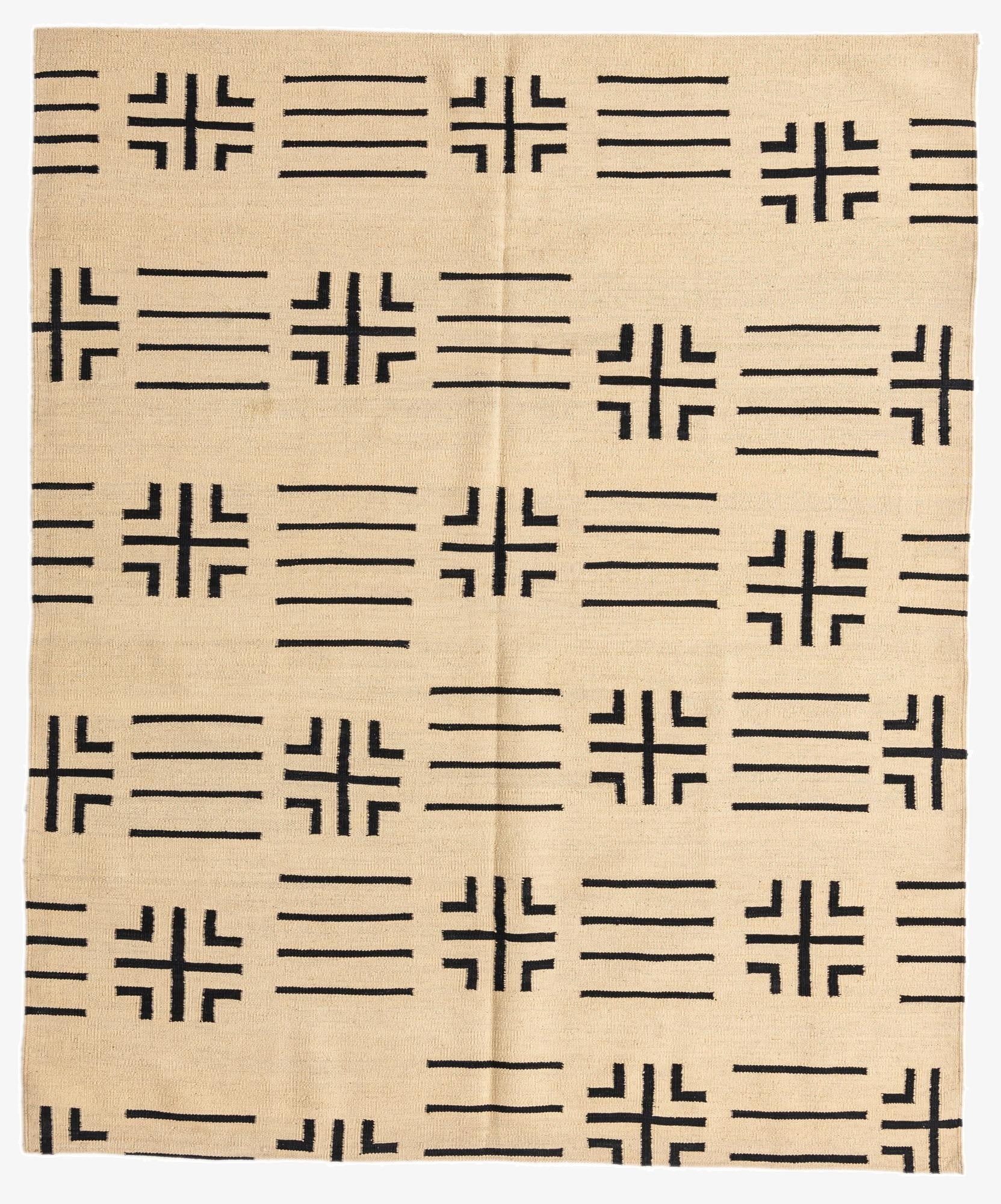  5' 5 x 6' 6  Hand Woven Kilim Modern Wool Rug