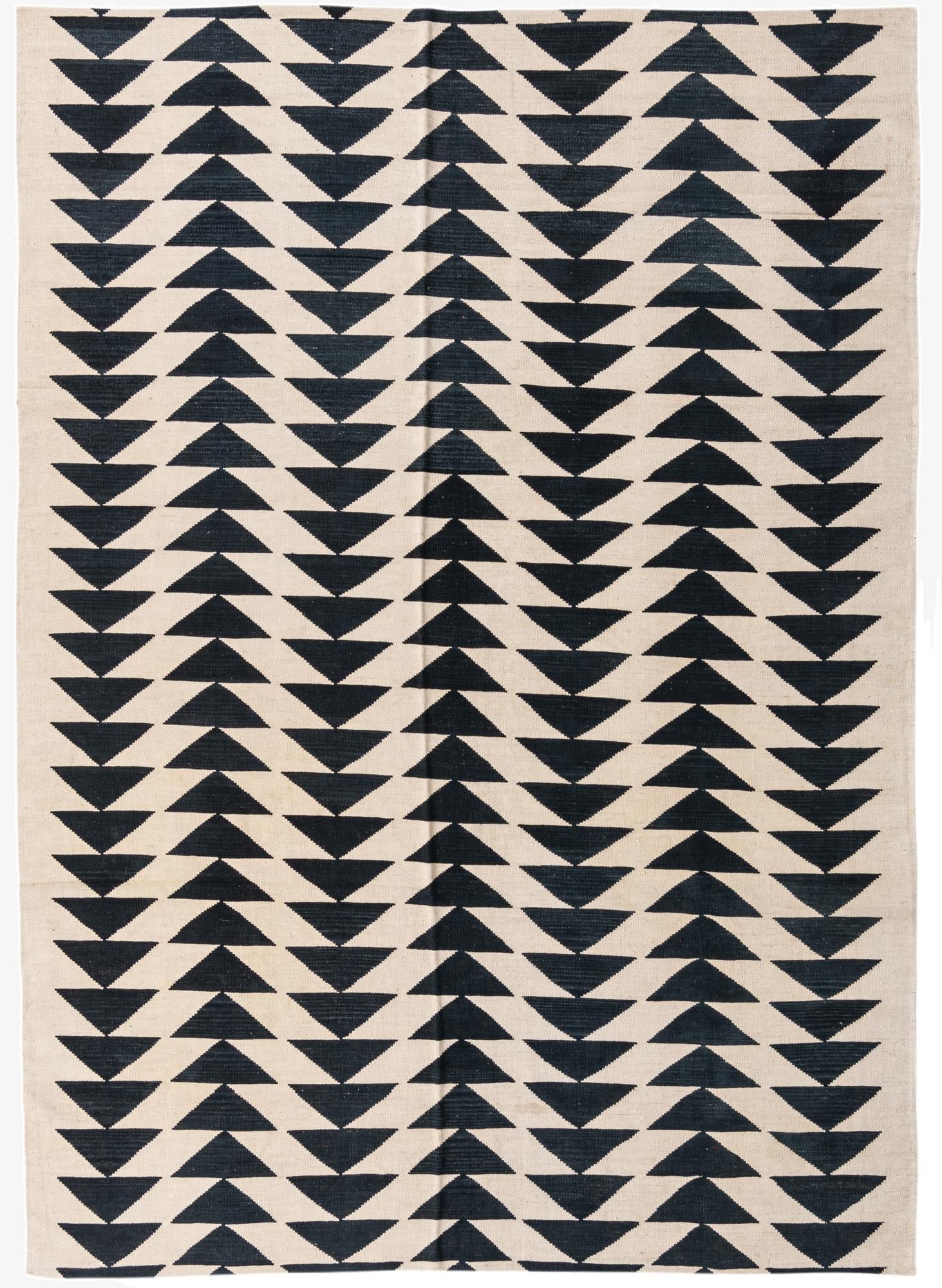  6' 11 x 9' 6  Hand Woven Kilim Modern Wool Rug