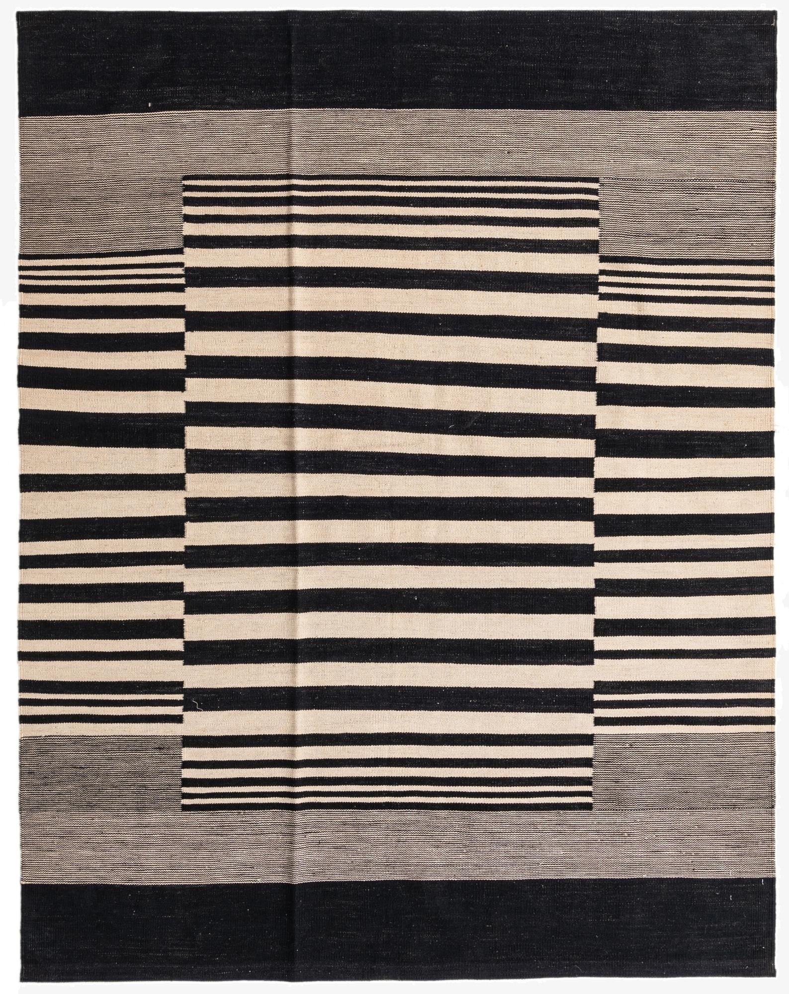  6' x 7' 6  Hand Woven Kilim Modern Wool Rug