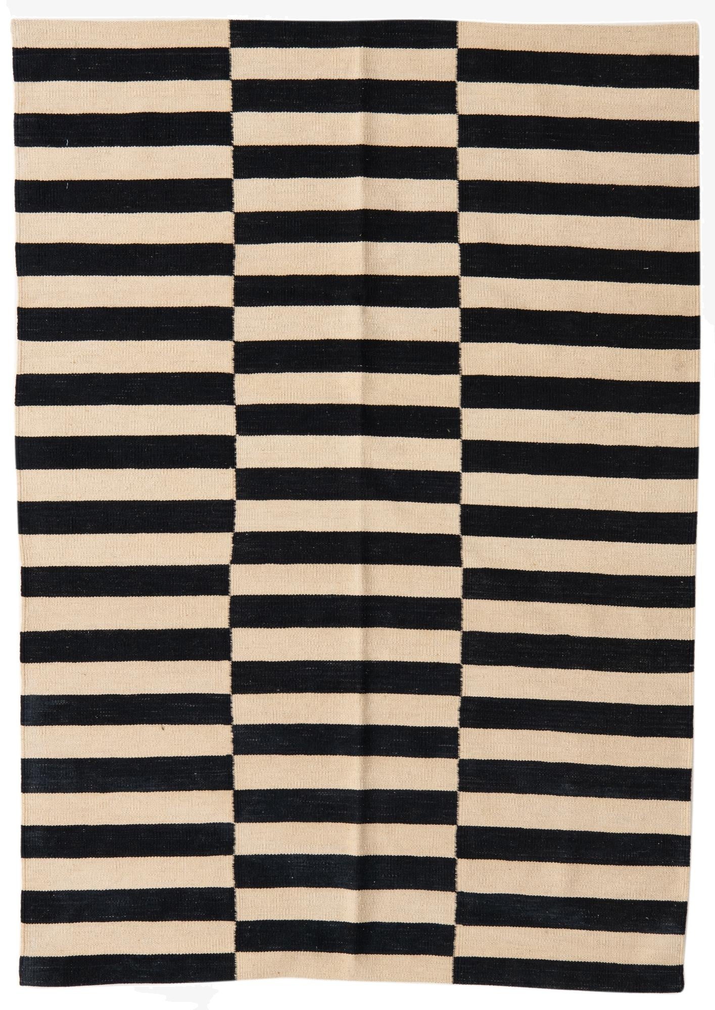  4' 3 x 6'  Hand Woven Kilim Modern Wool Rug