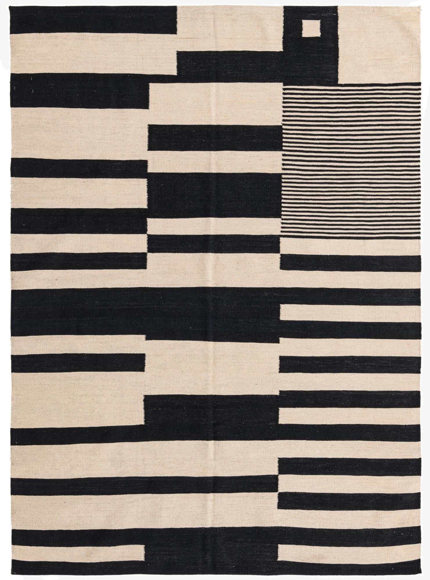  5' 8 x 7' 10  Hand Woven Kilim Modern Wool Rug