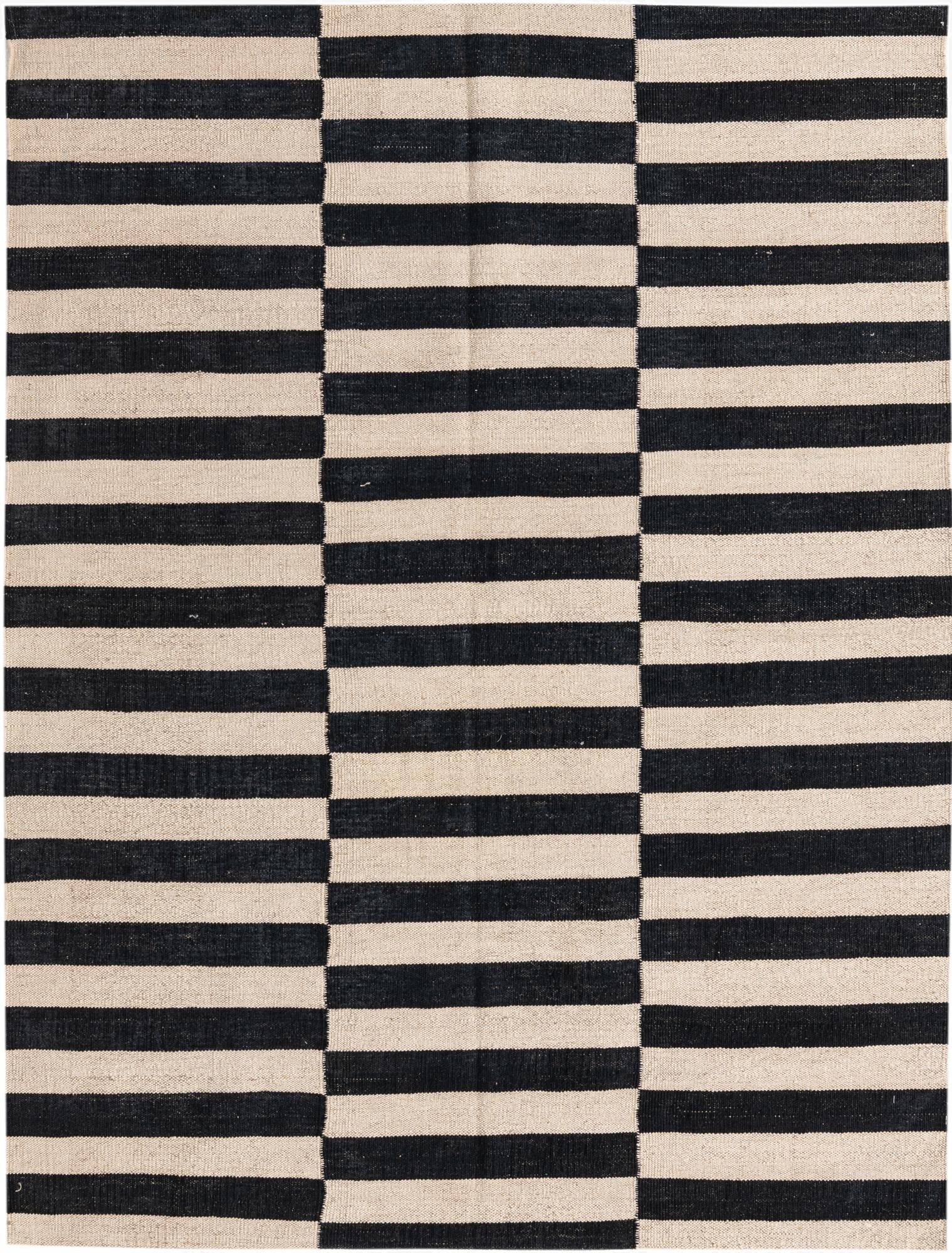  4' 4 x 5' 9  Hand Woven Kilim Modern Wool Rug