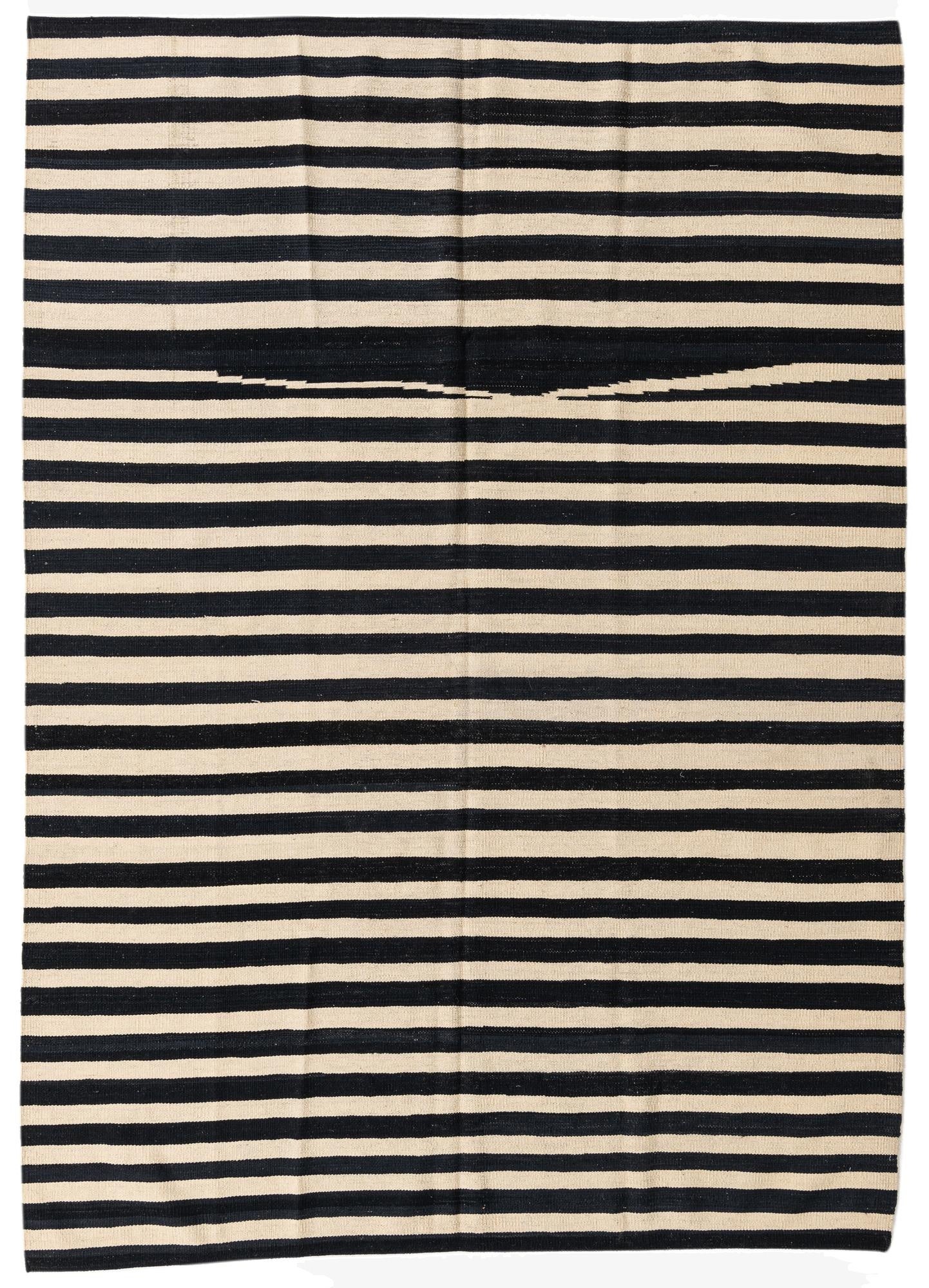  5' 9 x 8'  Hand Woven Kilim Modern Wool Rug