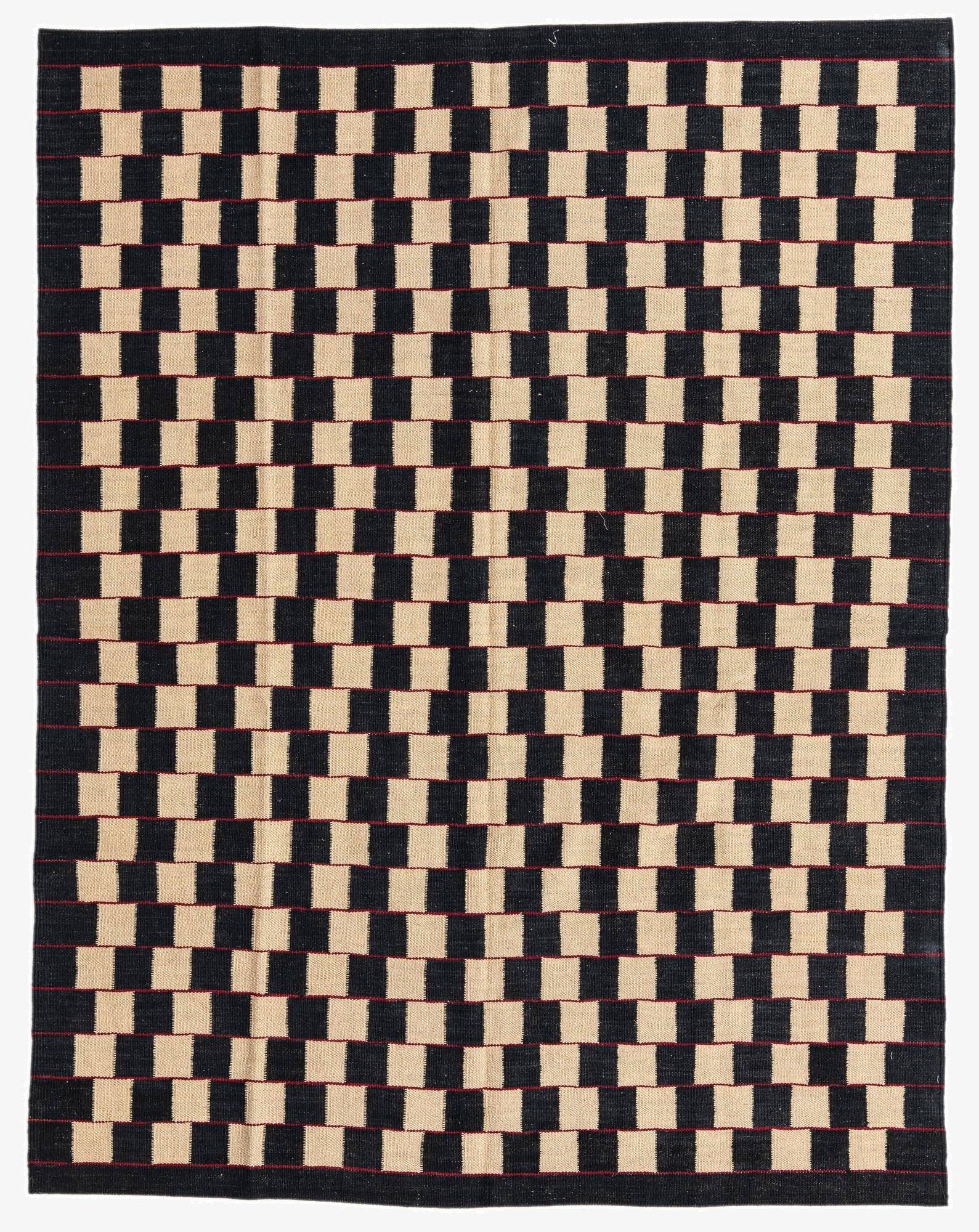  5' x 6' 5  Hand Woven Kilim Modern Wool Rug