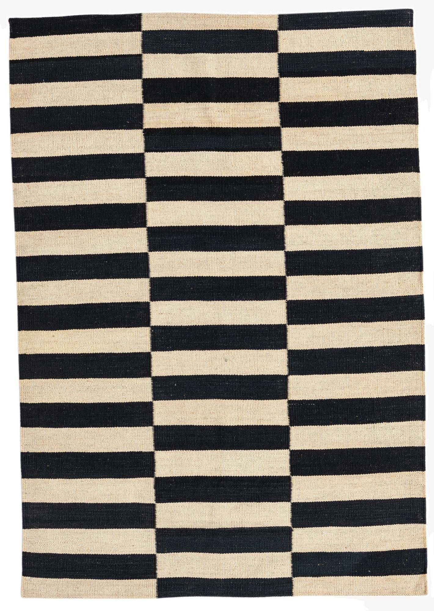 3' 5 x 4' 10  Hand Woven Kilim Modern Wool Rug