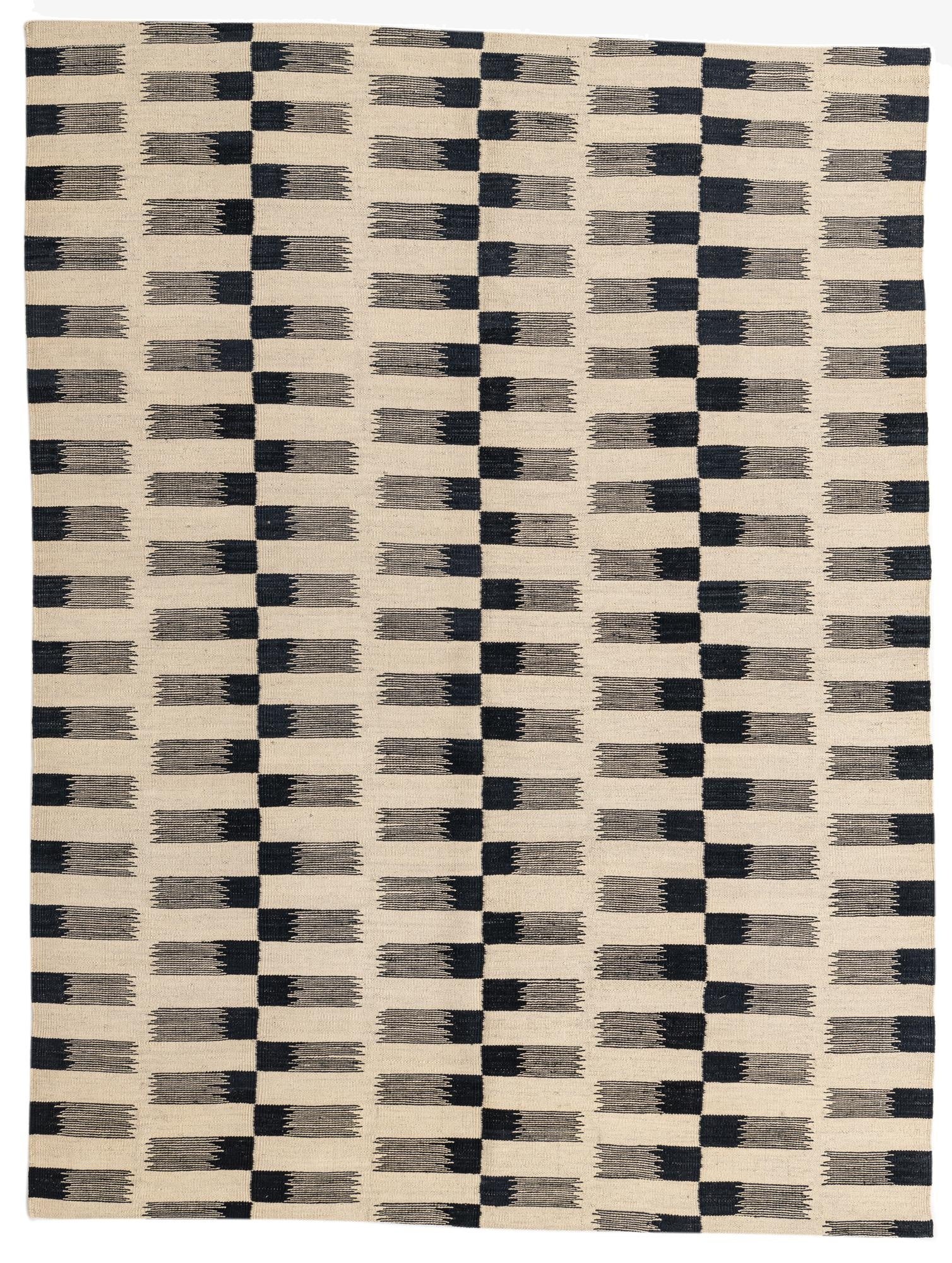  5' 9 x 7' 8  Hand Woven Kilim Modern Wool Rug