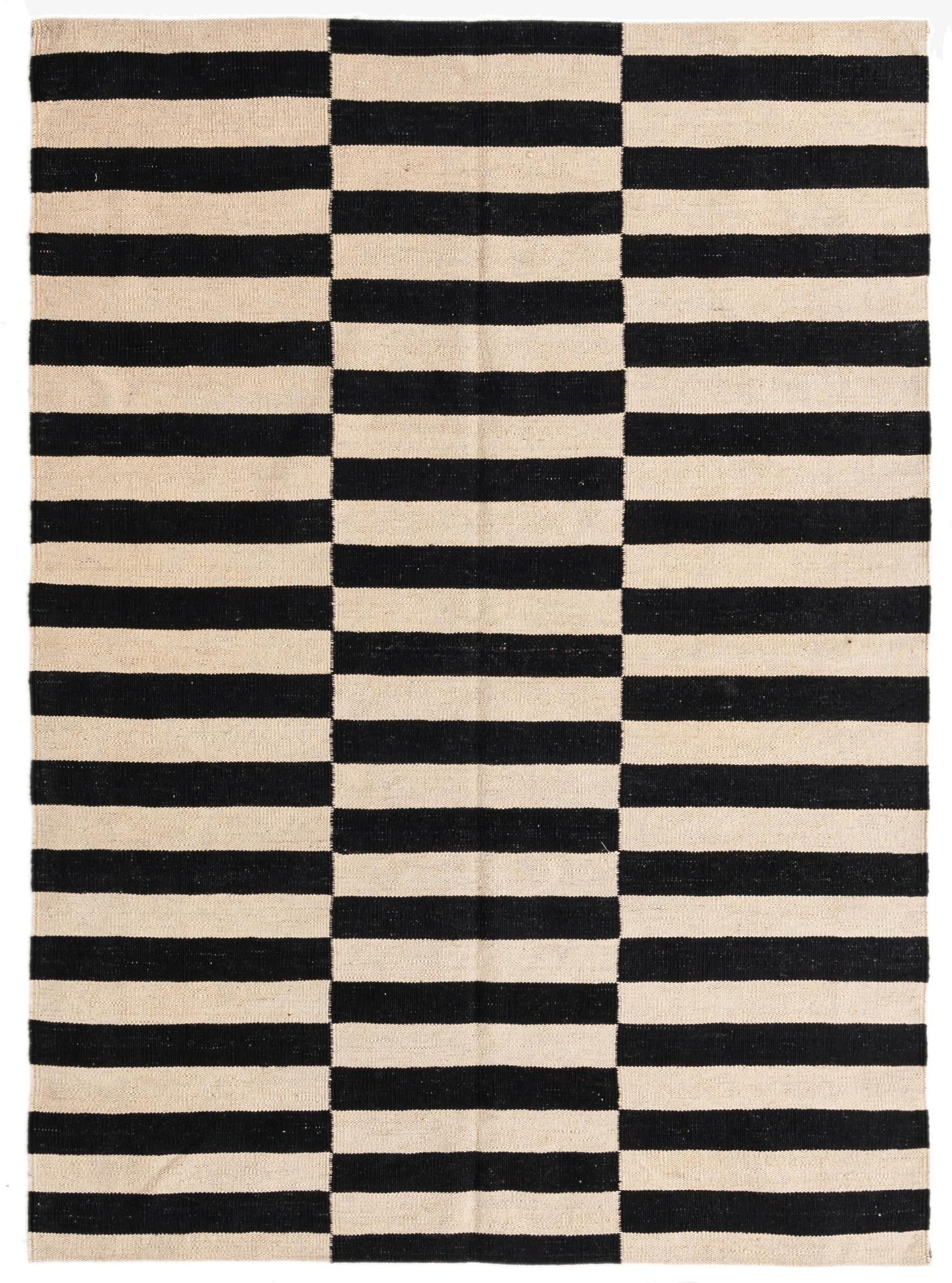  4' 3 x 5' 10  Hand Woven Kilim Modern Wool Rug