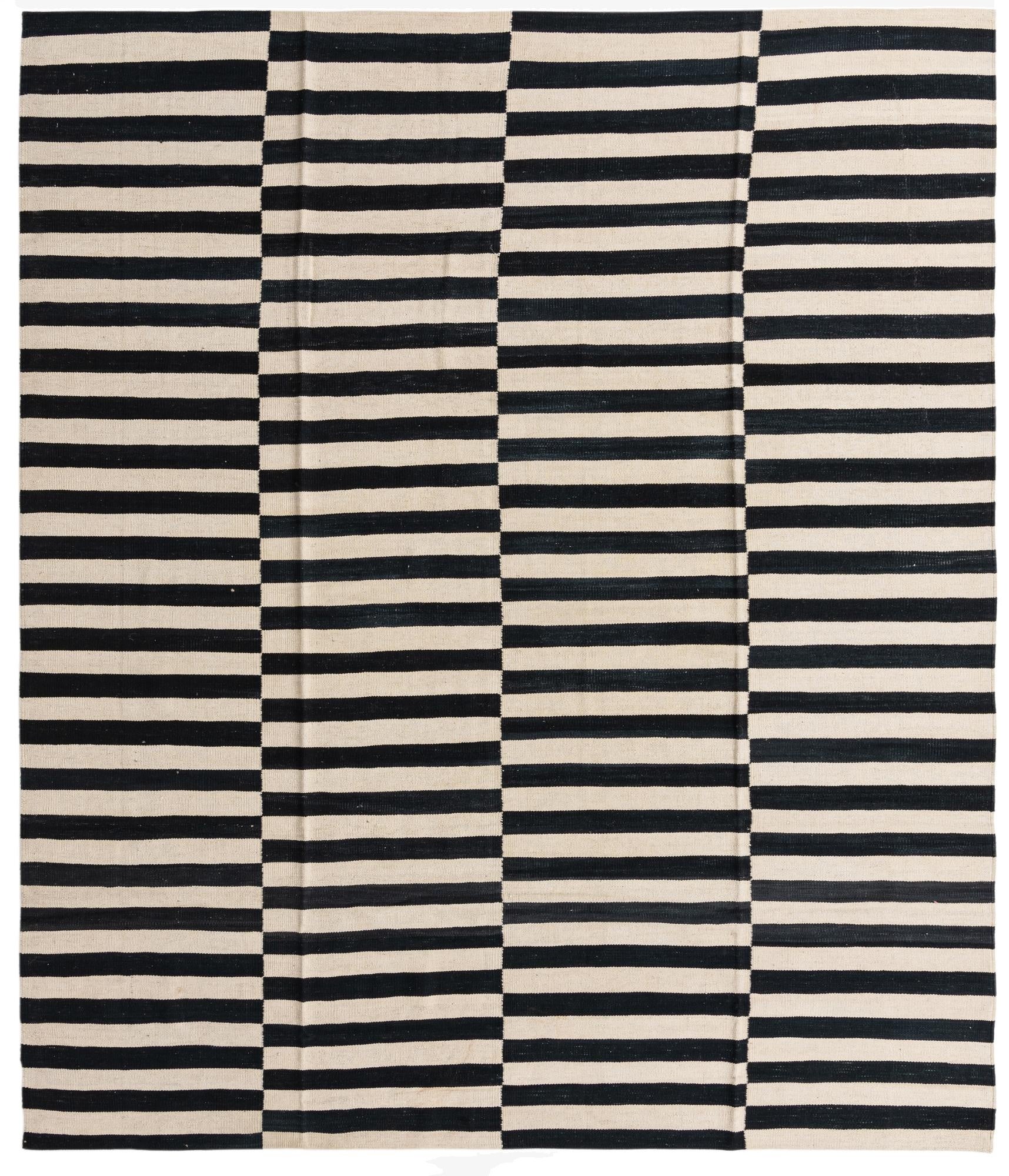  8' 3 x 9' 7  Hand Woven Kilim Modern Wool Rug