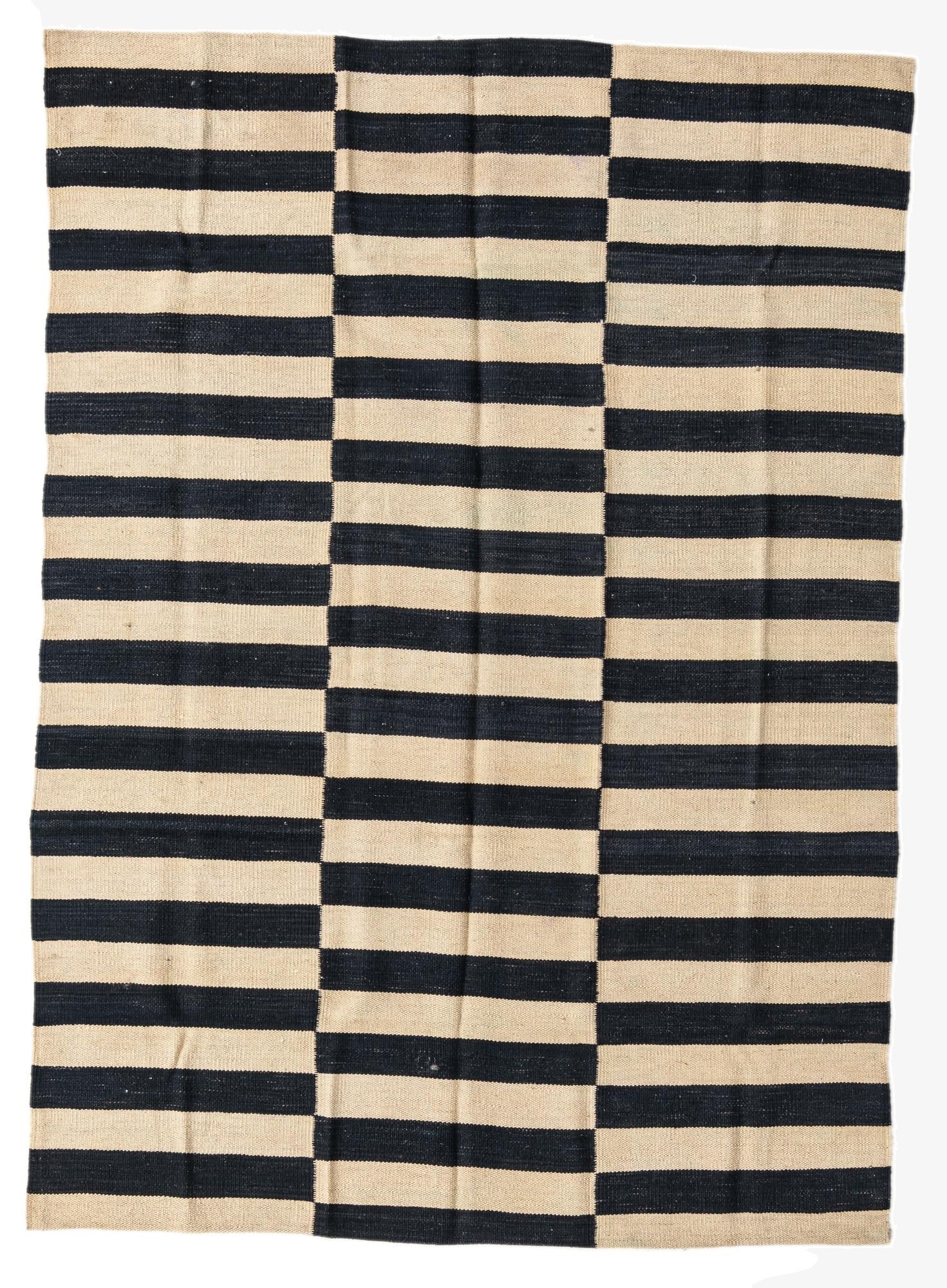  4' 2 x 5' 10  Hand Woven Kilim Modern Wool Rug
