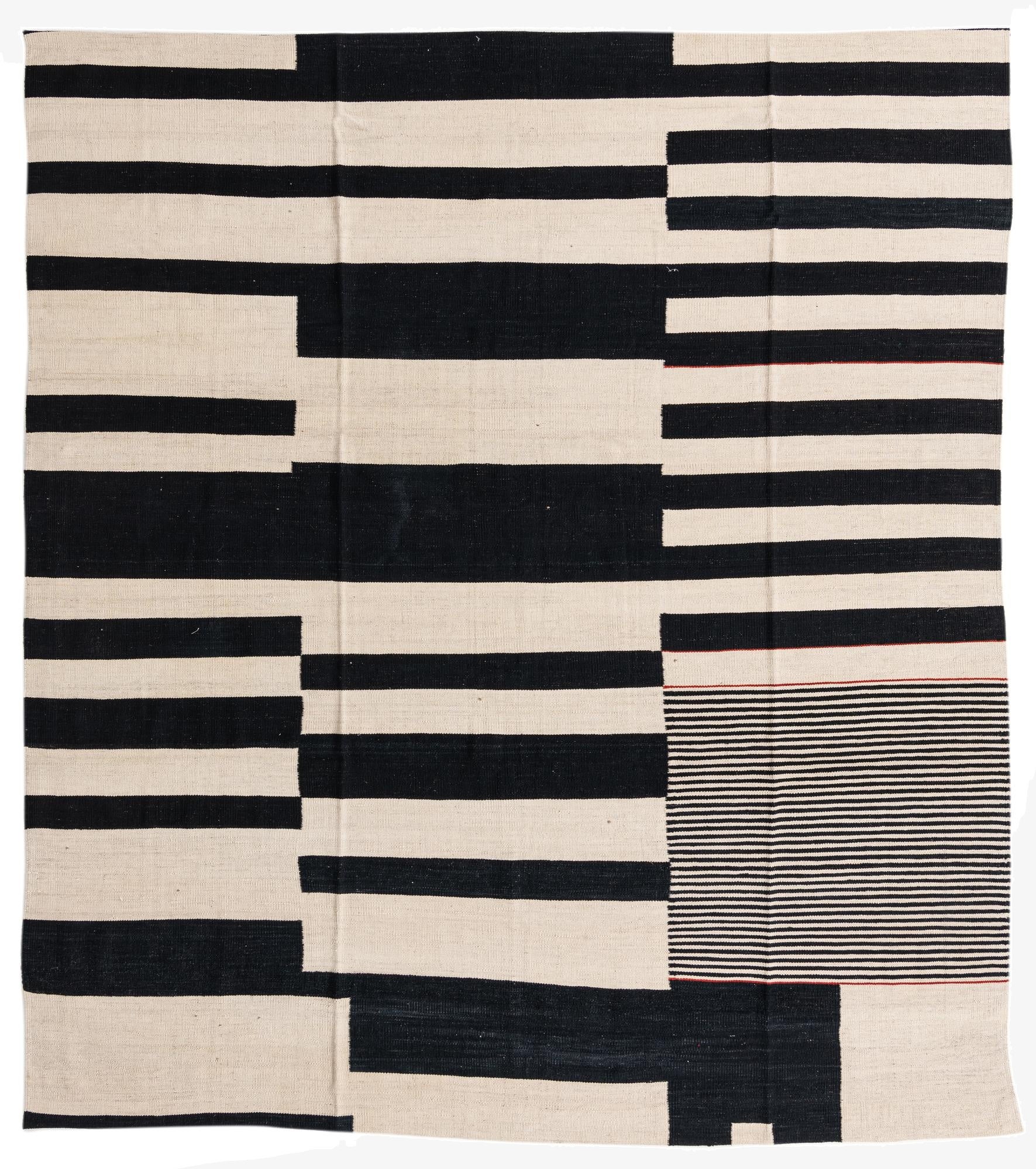  8' 3 x 9' 5  Hand Woven Kilim Modern Wool Rug