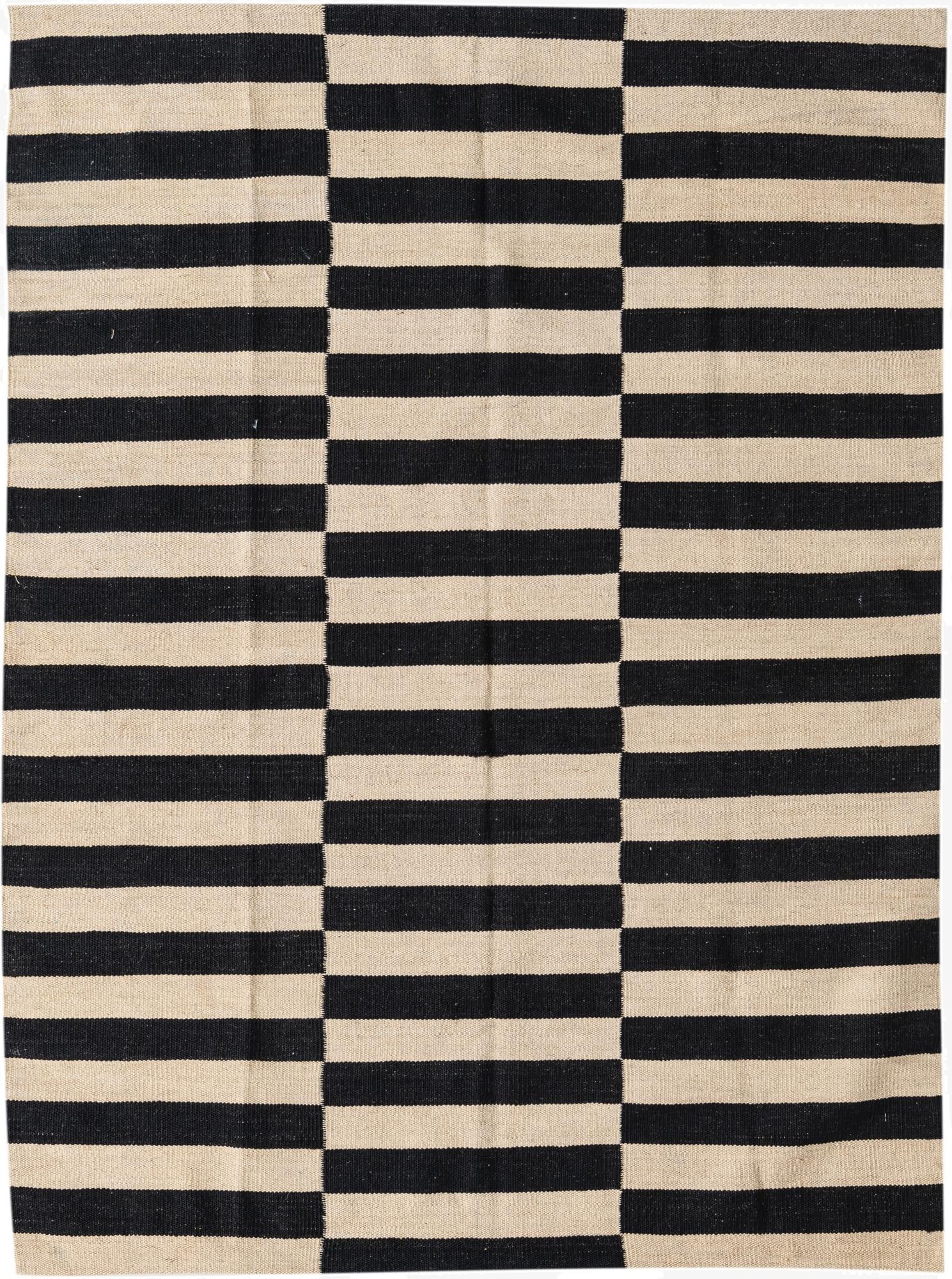  4' 3 x 5' 10  Hand Woven Kilim Modern Wool Rug