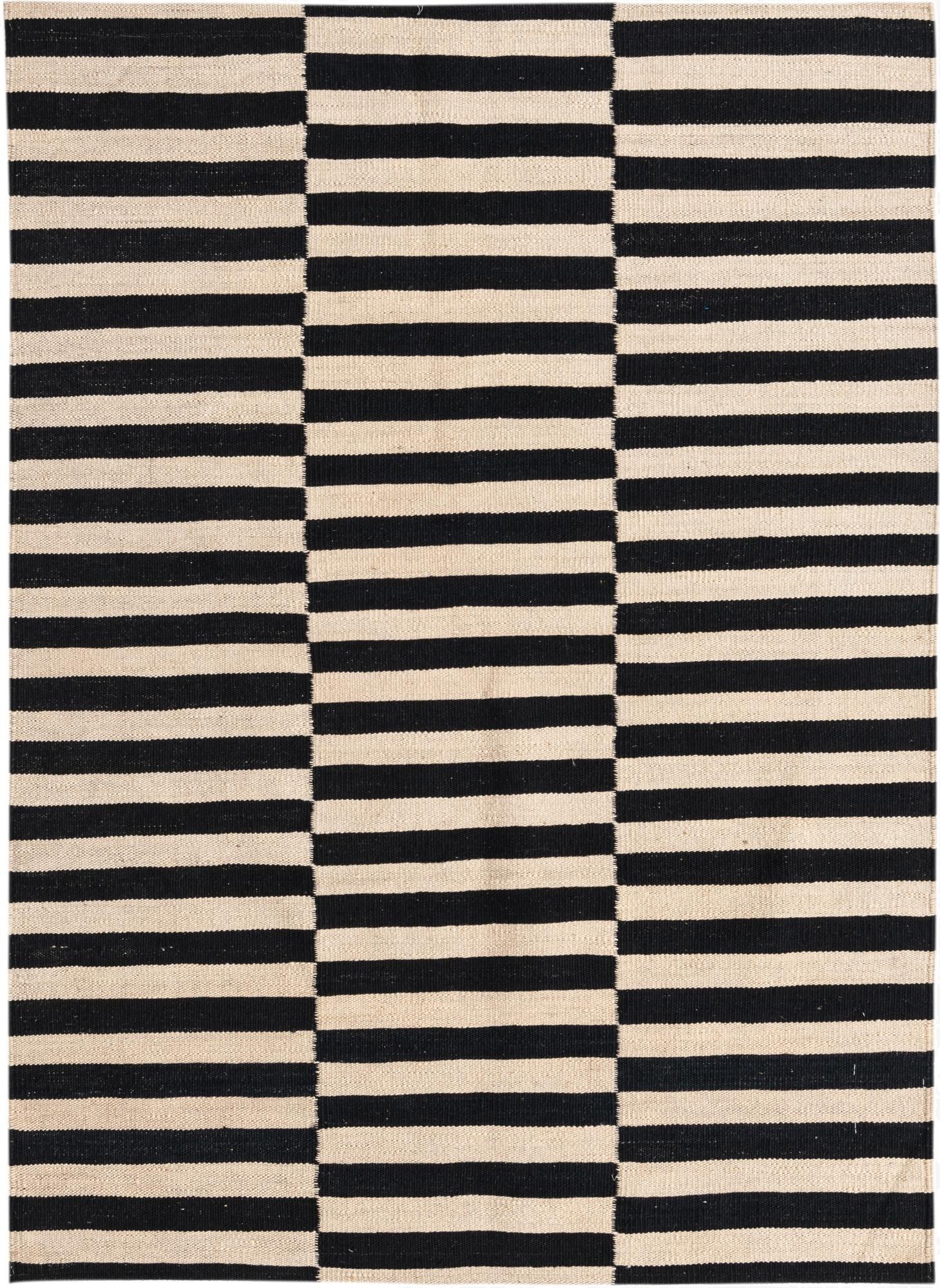 3' 5 x 4' 9  Hand Woven Kilim Modern Wool Rug