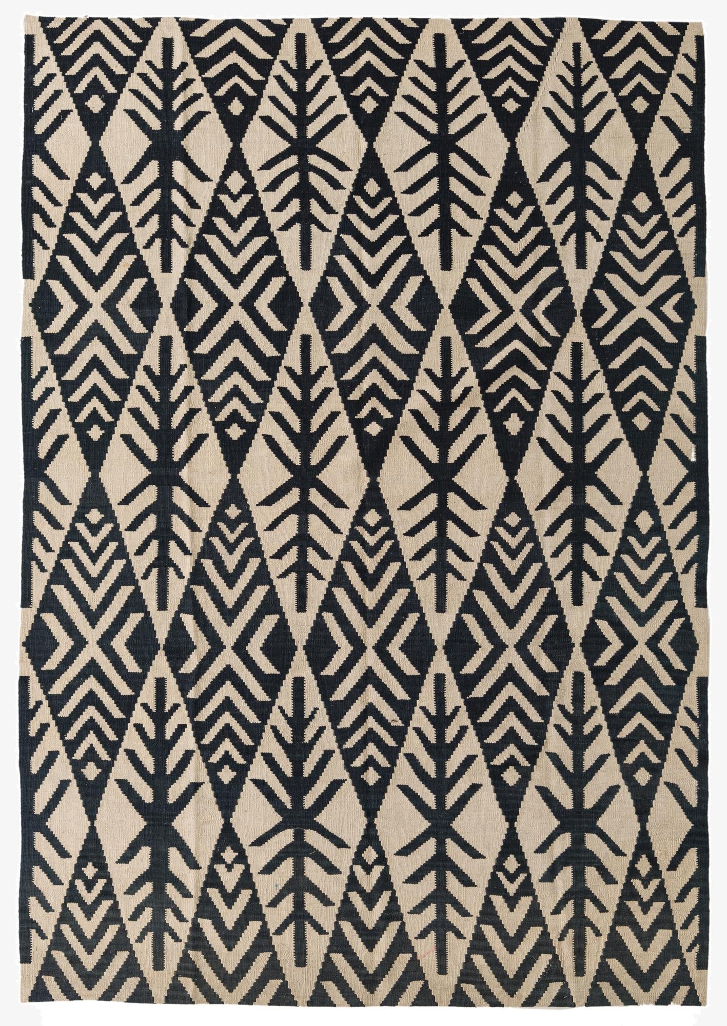  6' x 8' 6  Hand Woven Kilim Modern Wool Rug