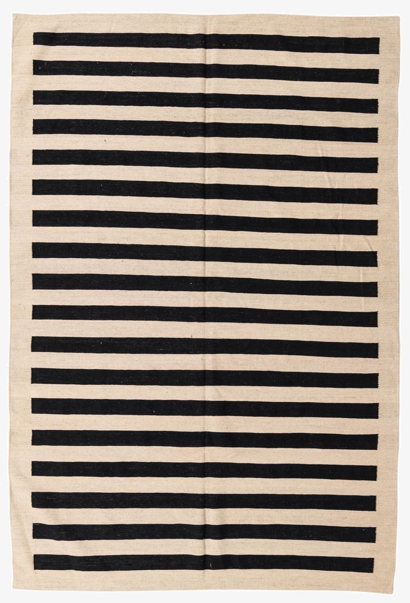  6' 8 x 9' 10  Hand Woven Kilim Modern Wool Rug