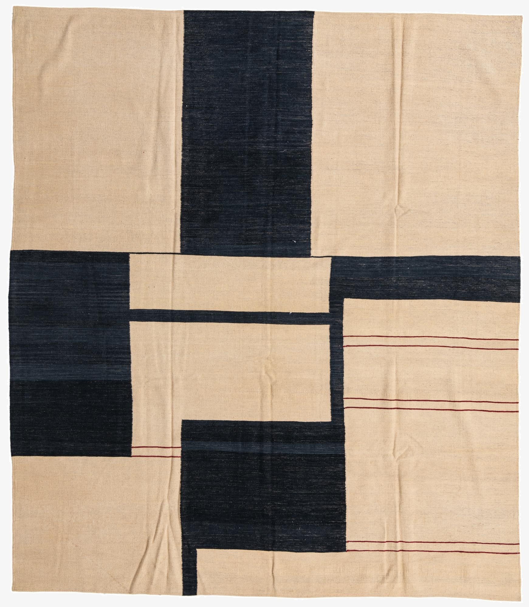  8' 3 x 9' 6  Hand Woven Kilim Modern Wool Rug