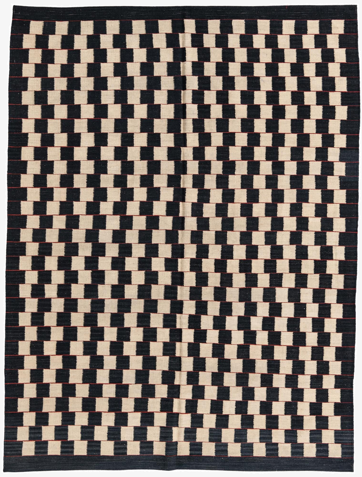  5' 9 x 7' 8  Hand Woven Kilim Modern Wool Rug