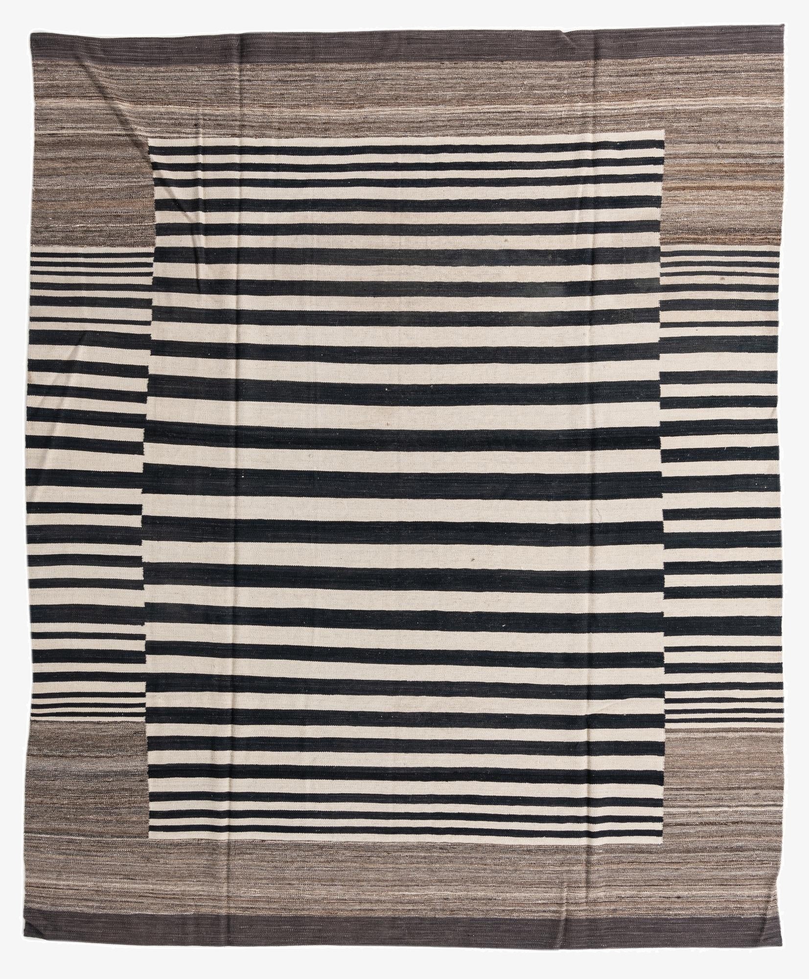  7' 11 x 9' 7  Hand Woven Kilim Modern Wool Rug