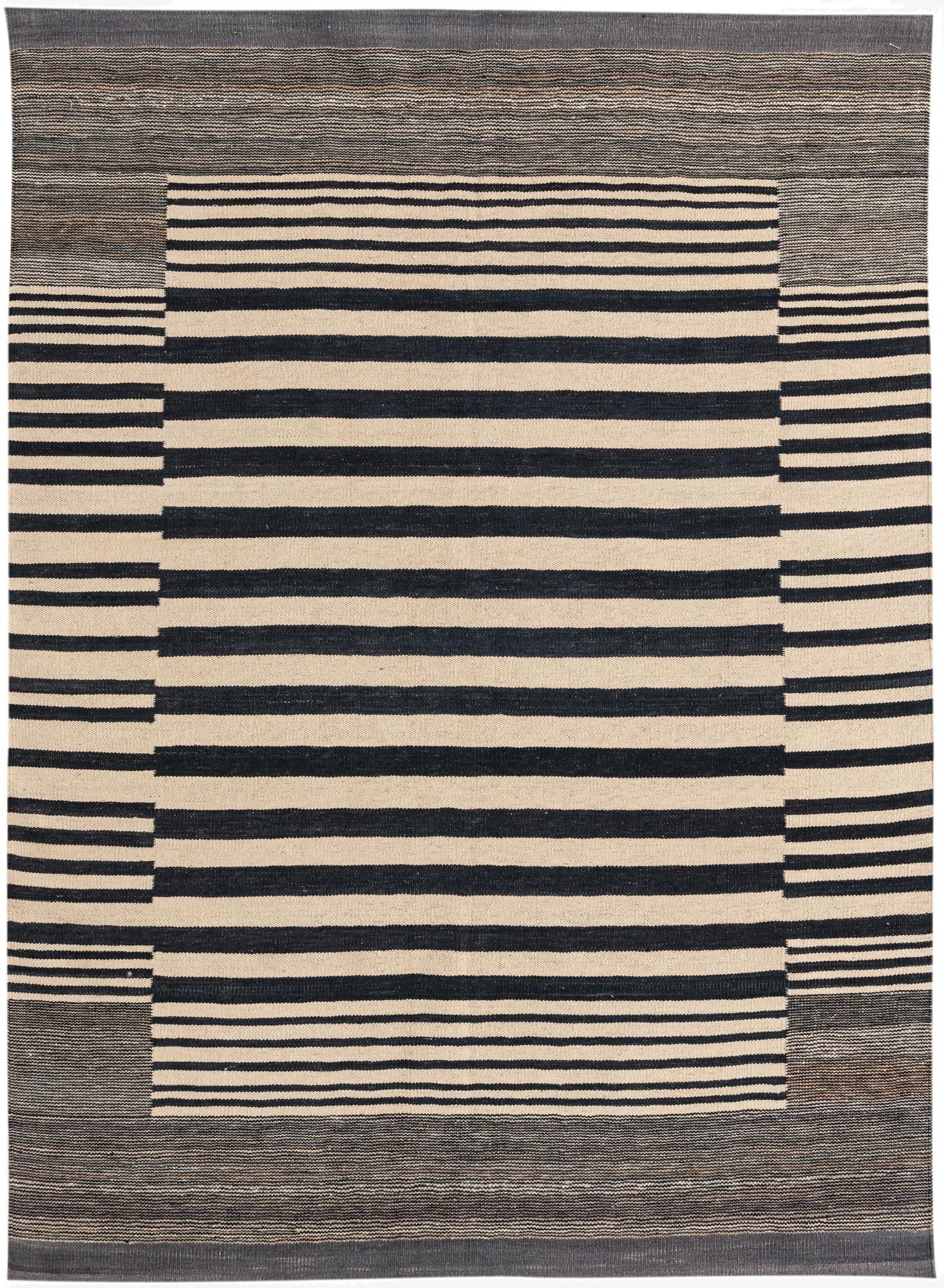  4' 9 x 6' 5  Hand Woven Kilim Modern Wool Rug