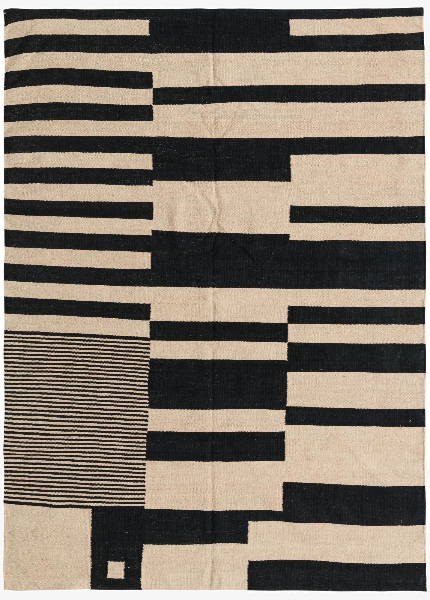  5' 8 x 8'  Hand Woven Kilim Modern Wool Rug