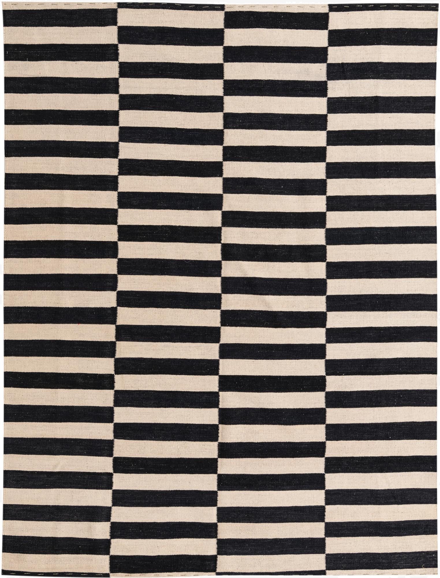  5' 8 x 7' 7  Hand Woven Kilim Modern Wool Rug