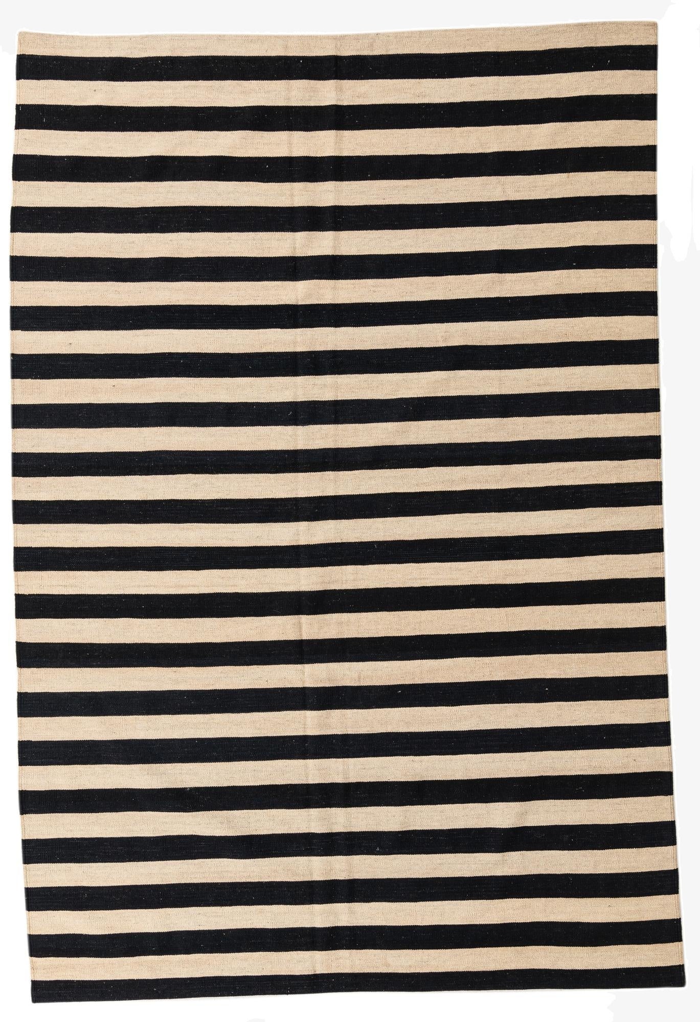  6' 7 x 9' 9  Hand Woven Kilim Modern Wool Rug