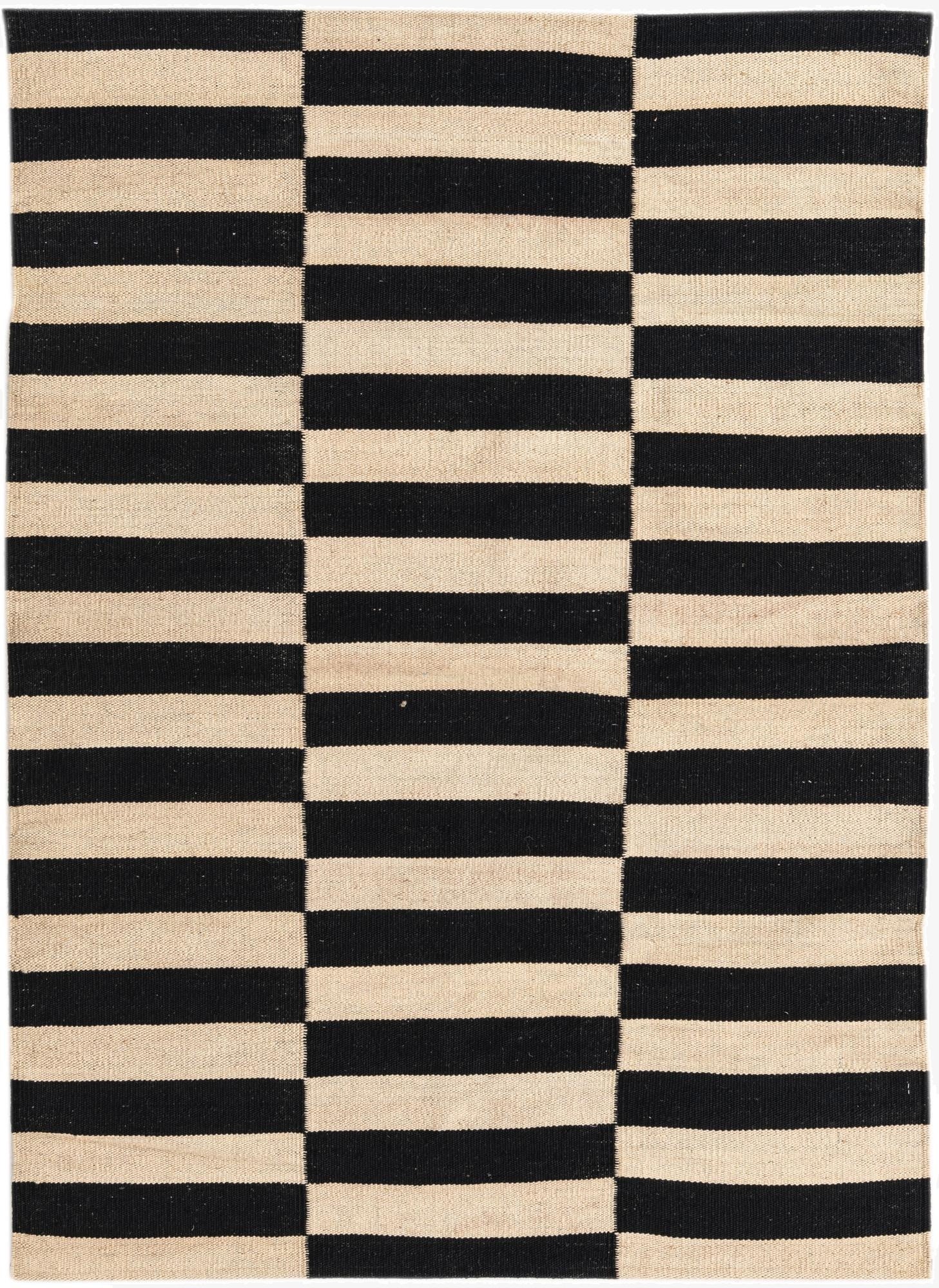  3' 4 x 4' 9  Hand Woven Kilim Modern Wool Rug