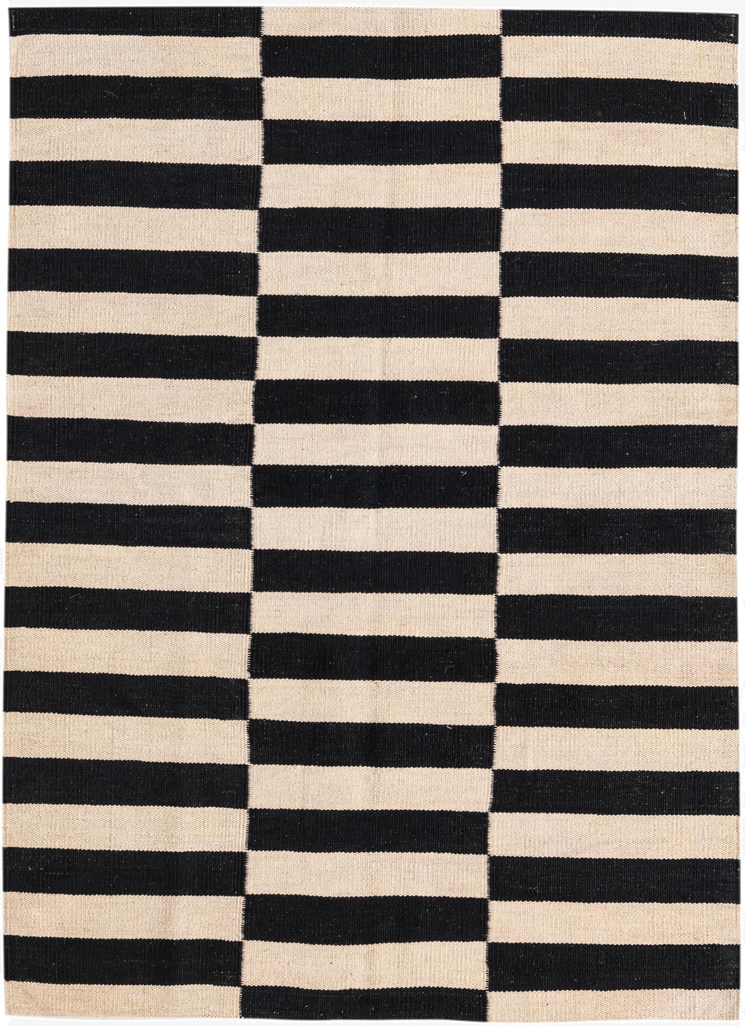  3' 5 x 4' 10  Hand Woven Kilim Modern Wool Rug