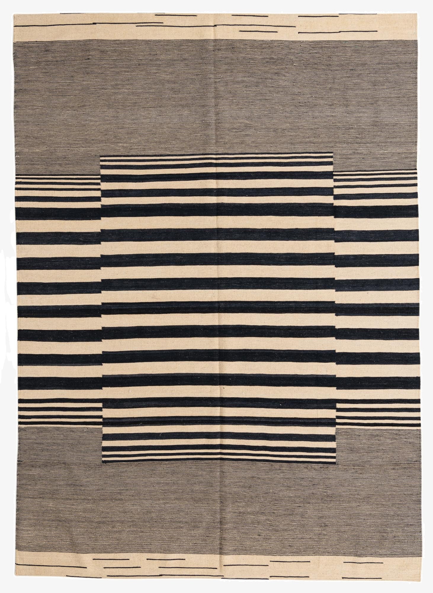  6' 11 x 9' 8  Hand Woven Kilim Modern Wool Rug