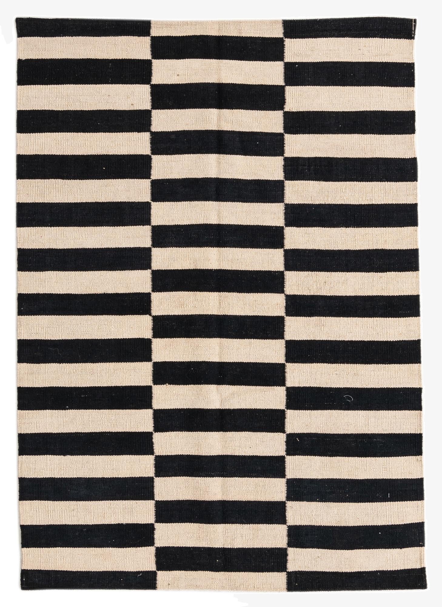  3' 6 x 4' 11  Hand Woven Kilim Modern Wool Rug