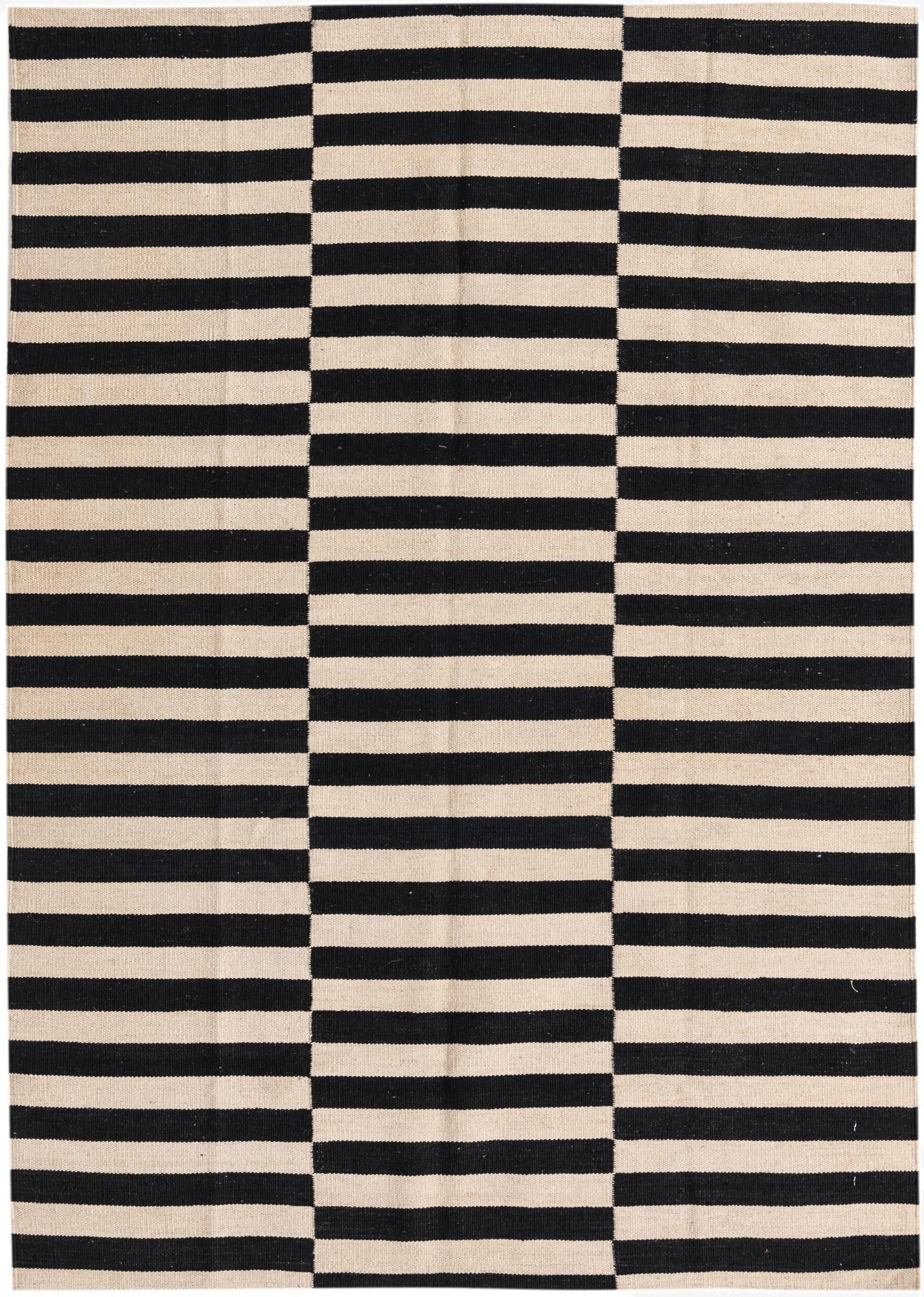  4' 1 x 5' 10  Hand Woven Kilim Modern Wool Rug