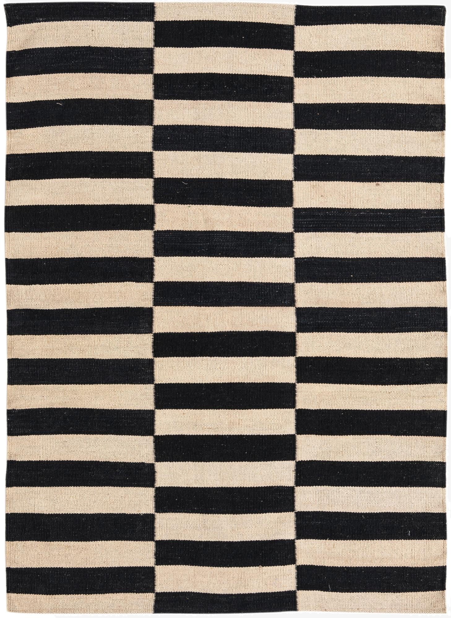  3' 4 x 4' 8  Hand Woven Kilim Modern Wool Rug