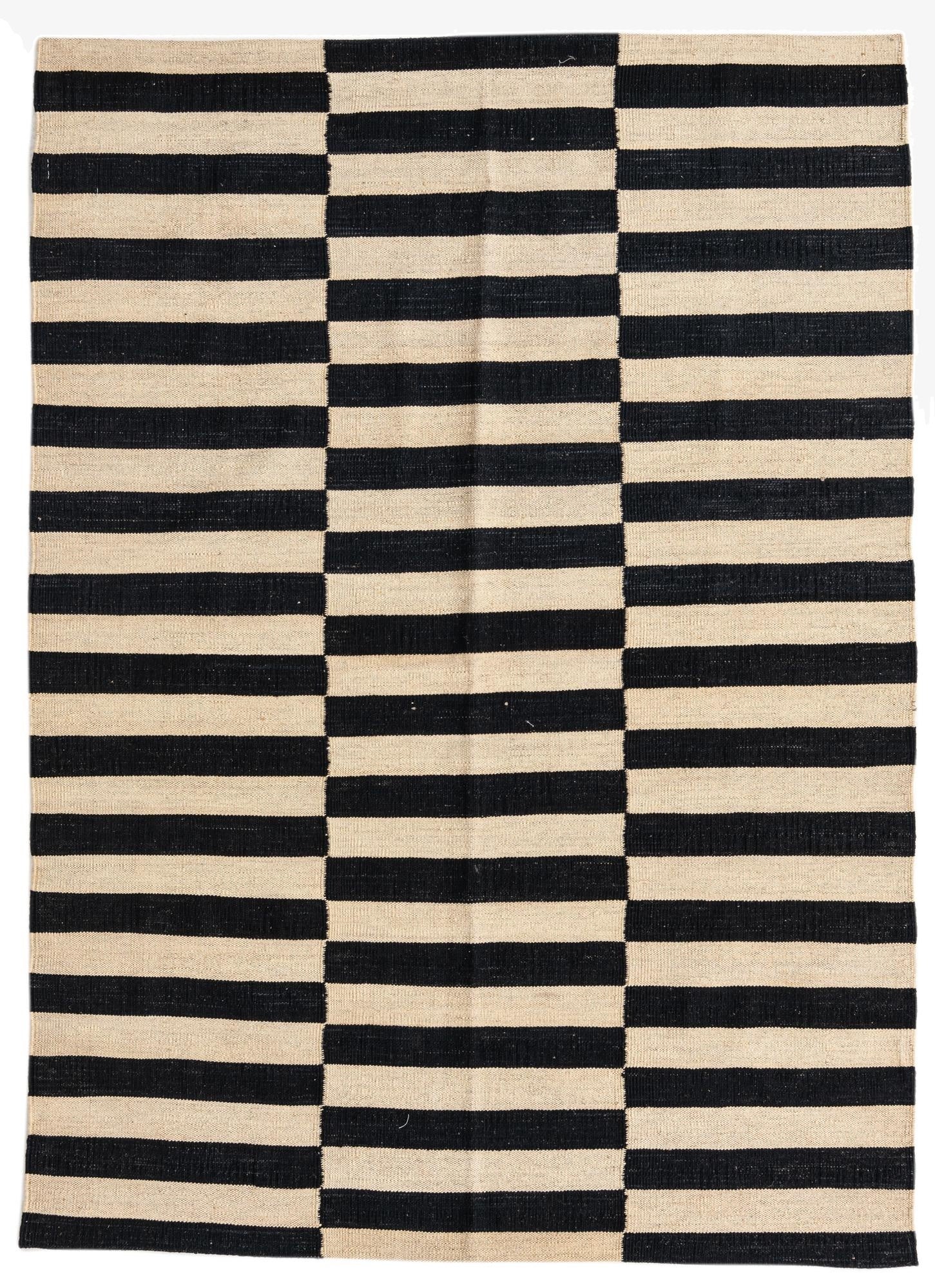  4' 3 x 5' 10  Hand Woven Kilim Modern Wool Rug