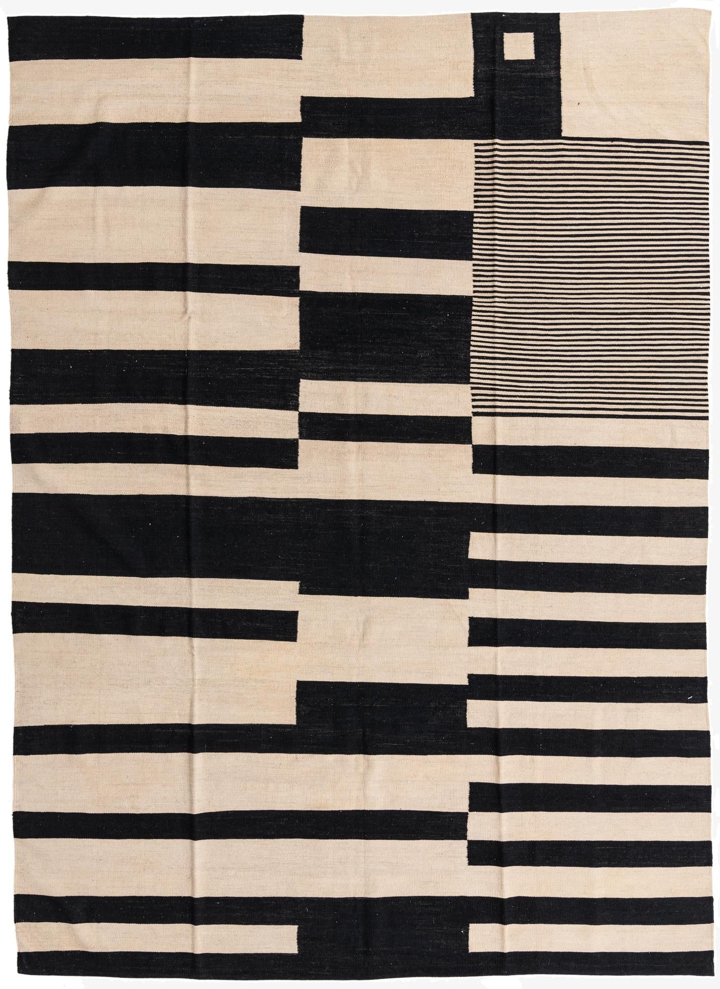  8' 2 x 11' 6  Hand Woven Kilim Modern Wool Rug