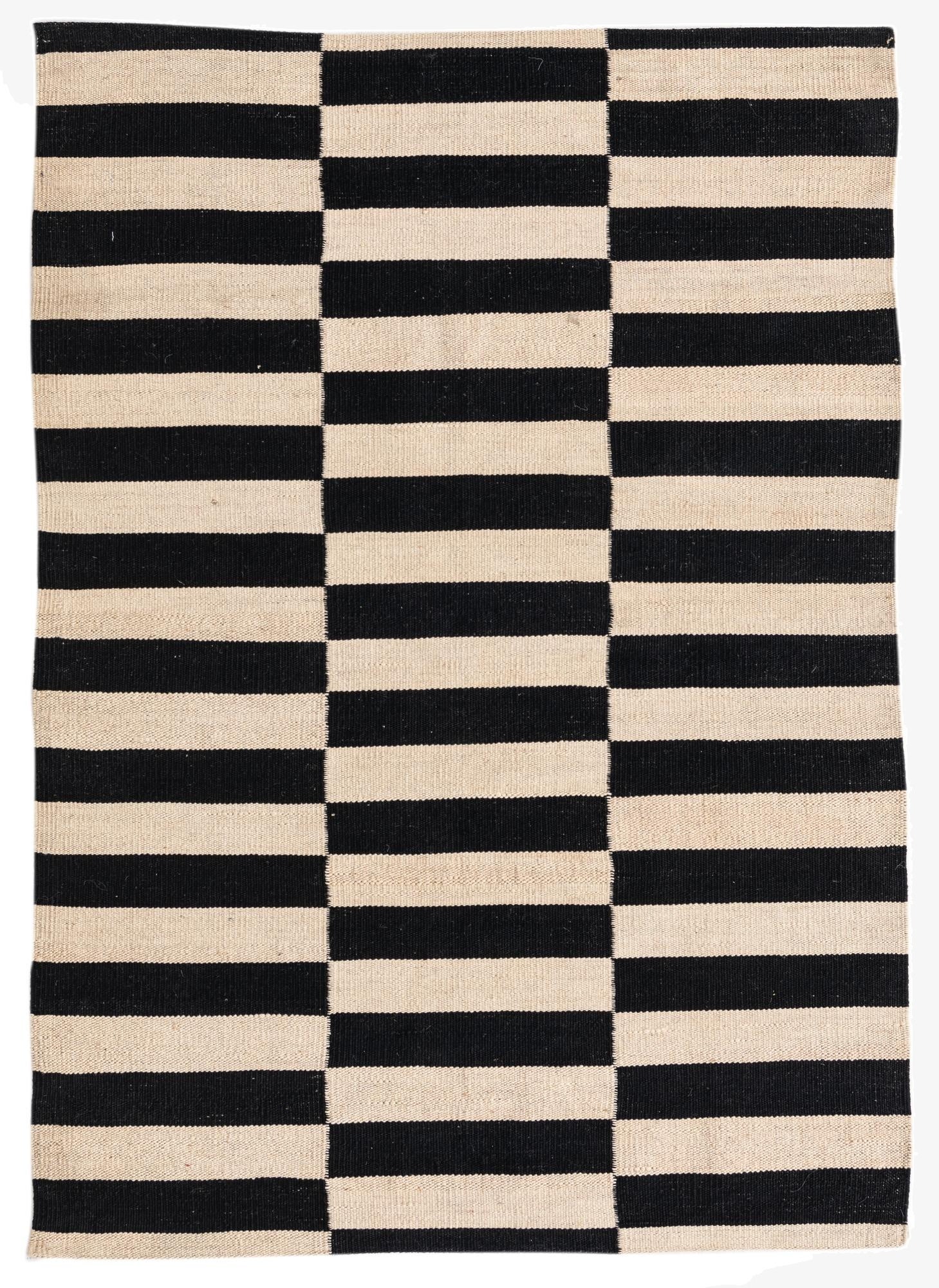  3' 4 x 4' 9  Hand Woven Kilim Modern Wool Rug