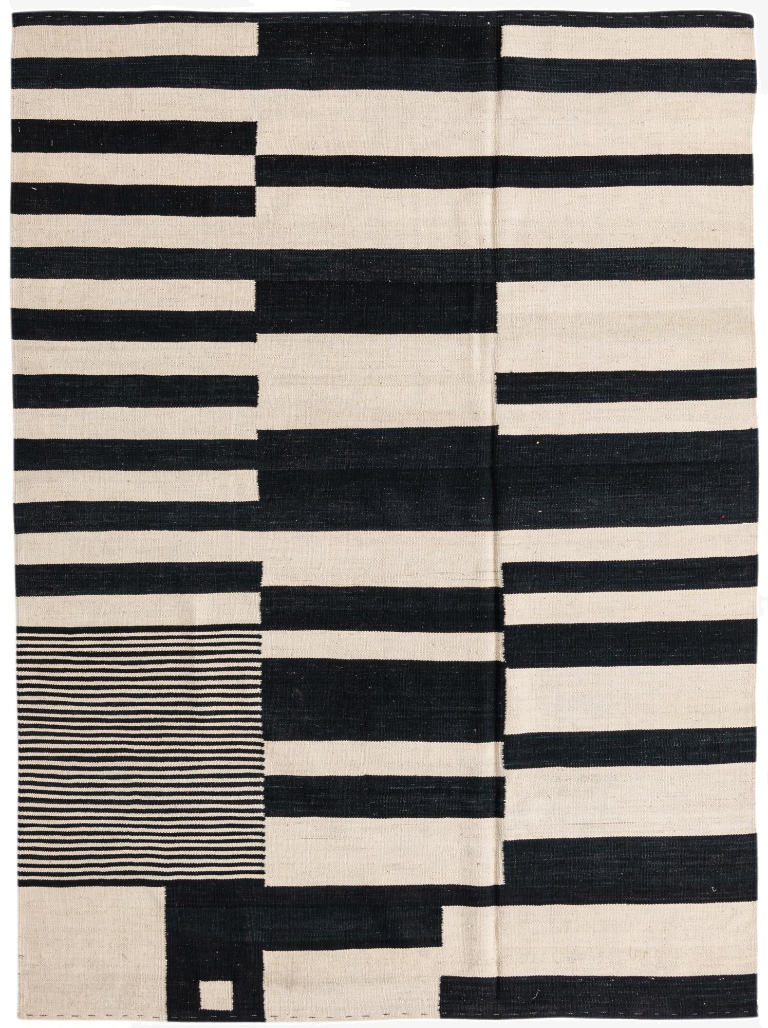  5' 8 x 7' 7  Hand Woven Kilim Modern Wool Rug