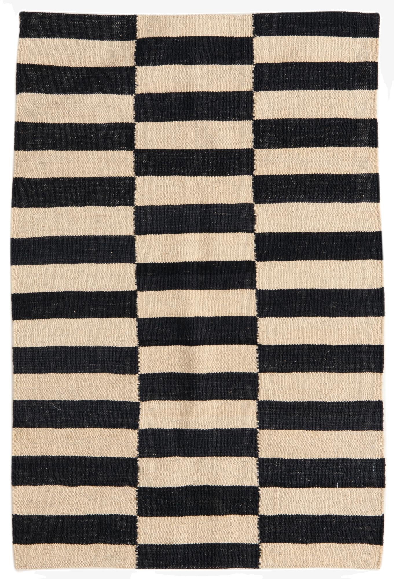  2' 8 x 4'  Hand Woven Kilim Modern Wool Rug