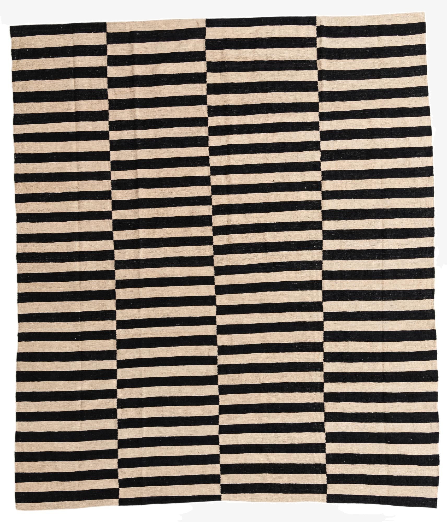  8' 4 x 9' 8  Hand Woven Kilim Modern Wool Rug