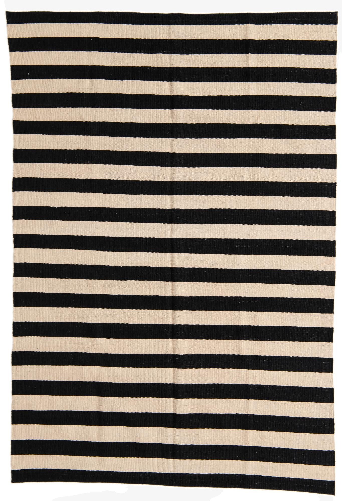  5' 6 x 8' 1  Hand Woven Kilim Modern Wool Rug