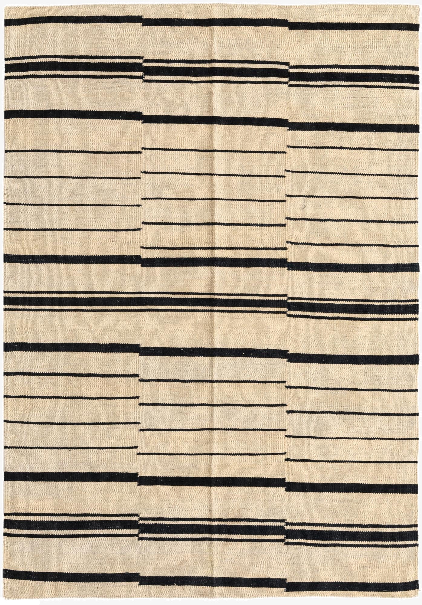  4' 1 x 5' 10  Hand Woven Kilim Modern Wool Rug