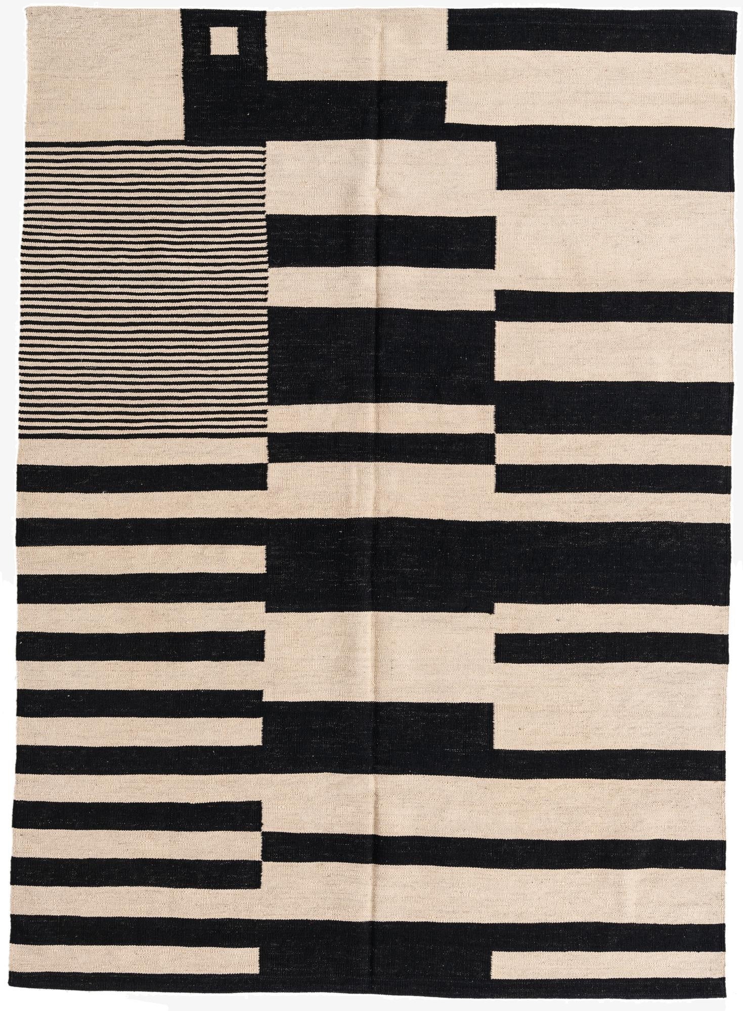 5' 8 x 7' 9  Hand Woven Kilim Modern Wool Rug