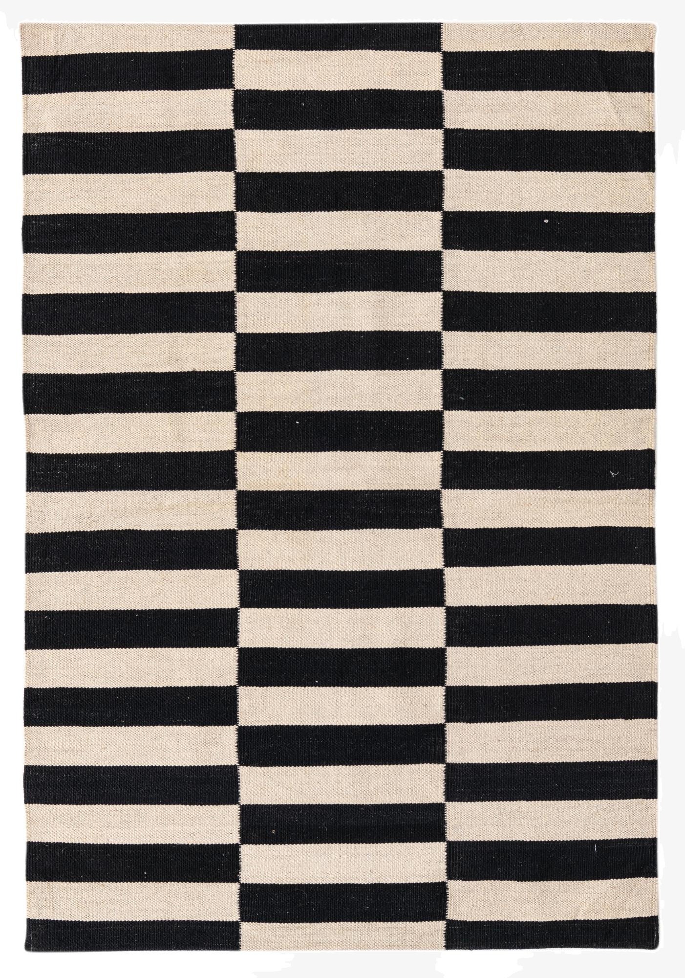  3' 4 x 4' 10  Hand Woven Kilim Modern Wool Rug