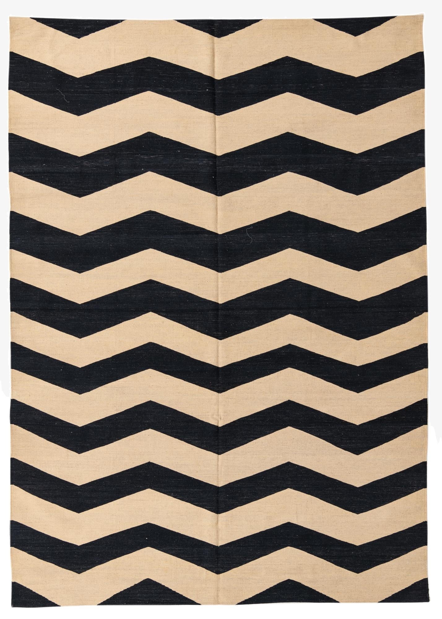  6' 9 x 9' 7  Hand Woven Kilim Modern Wool Rug