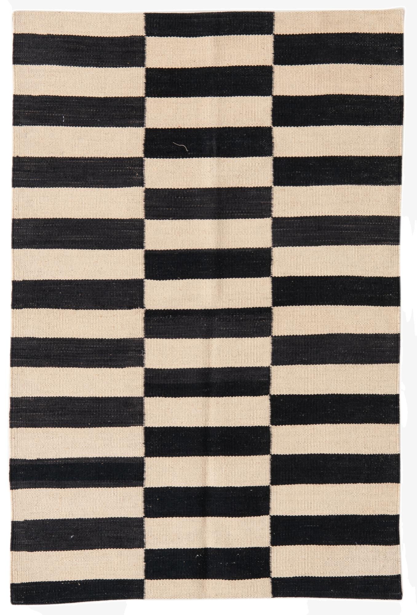  2' 7 x 3' 10  Hand Woven Kilim Modern Wool Rug