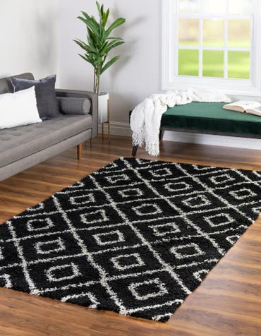  7' 10 x 10' Lattice Shag Rug