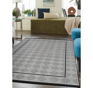 Black and White 2' x 3' 1 Milano Rug | Rugs.com